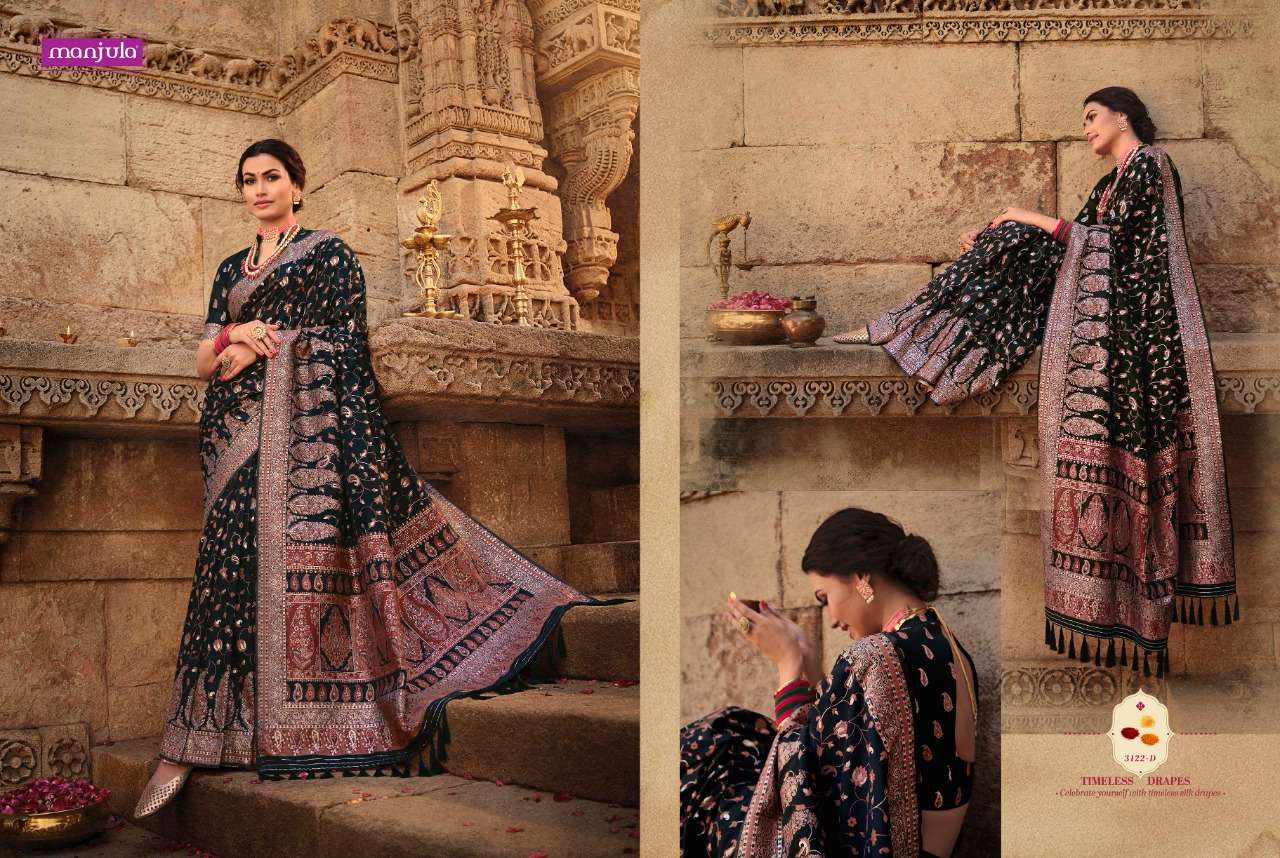 AARADHYA VOL-2 BY MANJULA INDIAN TRADITIONAL WEAR COLLECTION BEAUTIFUL STYLISH FANCY COLORFUL PARTY WEAR & OCCASIONAL WEAR SILK SAREES AT WHOLESALE PRICE
