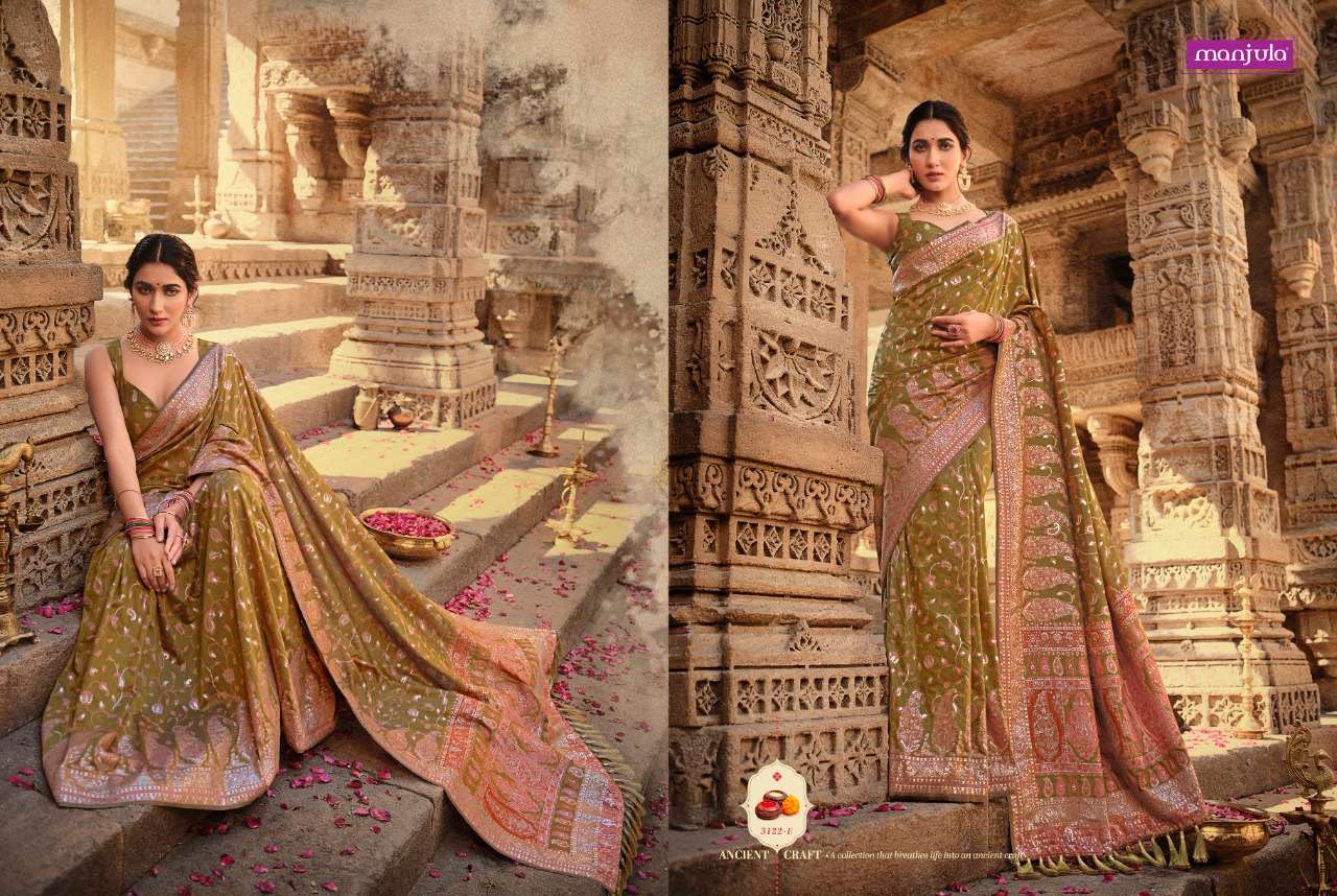 AARADHYA VOL-2 BY MANJULA INDIAN TRADITIONAL WEAR COLLECTION BEAUTIFUL STYLISH FANCY COLORFUL PARTY WEAR & OCCASIONAL WEAR SILK SAREES AT WHOLESALE PRICE