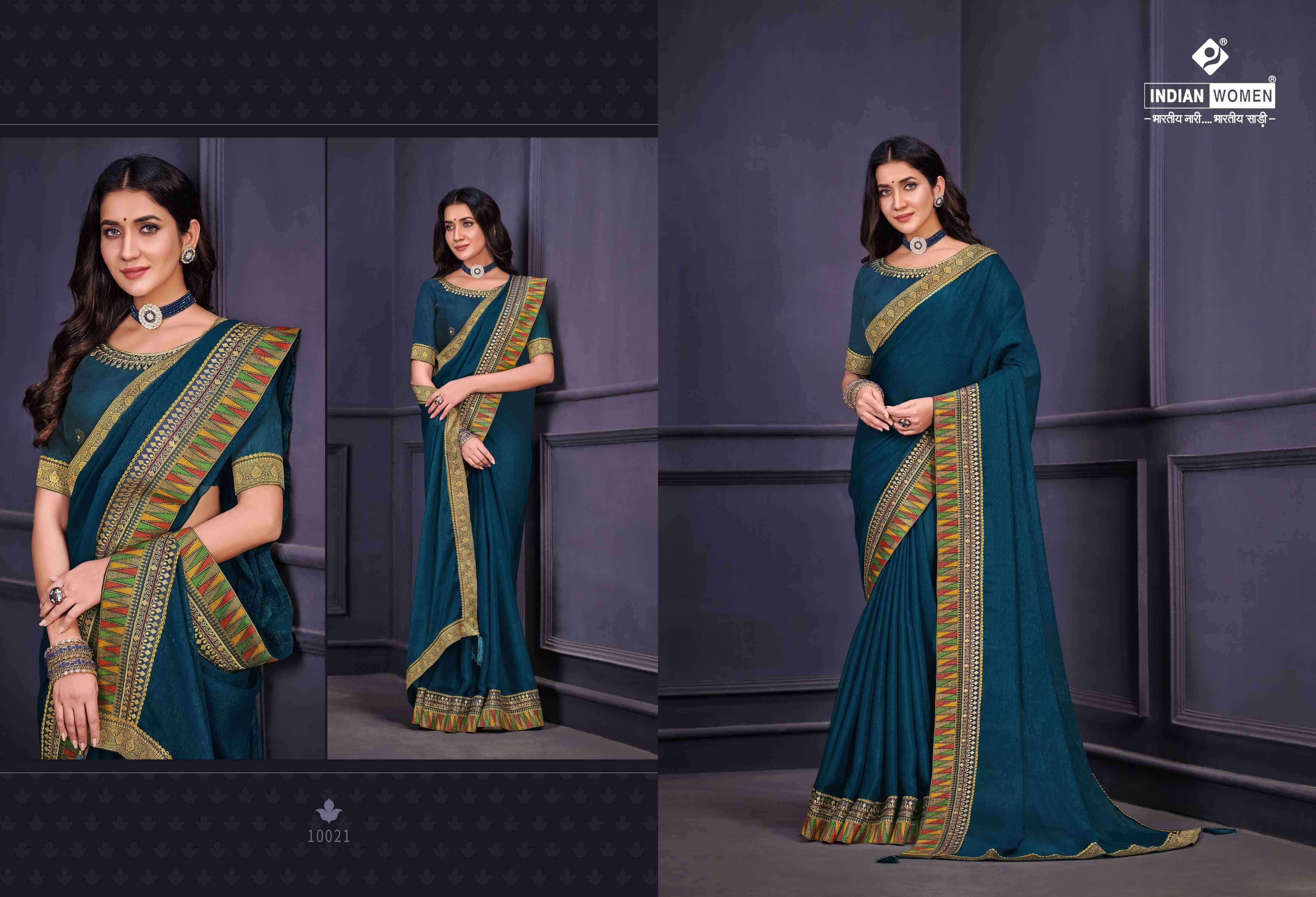 NEW ORANGE BY INDIAN WOMEN 10017 TO 10022 SERIES INDIAN TRADITIONAL WEAR COLLECTION BEAUTIFUL STYLISH FANCY COLORFUL PARTY WEAR & OCCASIONAL WEAR FANCY SAREES AT WHOLESALE PRICE