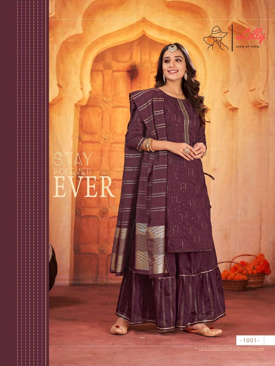 TARANG BY LILLY 1001 TO 1004 SERIES BEAUTIFUL SHARARA SUITS COLORFUL STYLISH FANCY CASUAL WEAR & ETHNIC WEAR VISCOSE CHANDERI DRESSES AT WHOLESALE PRICE