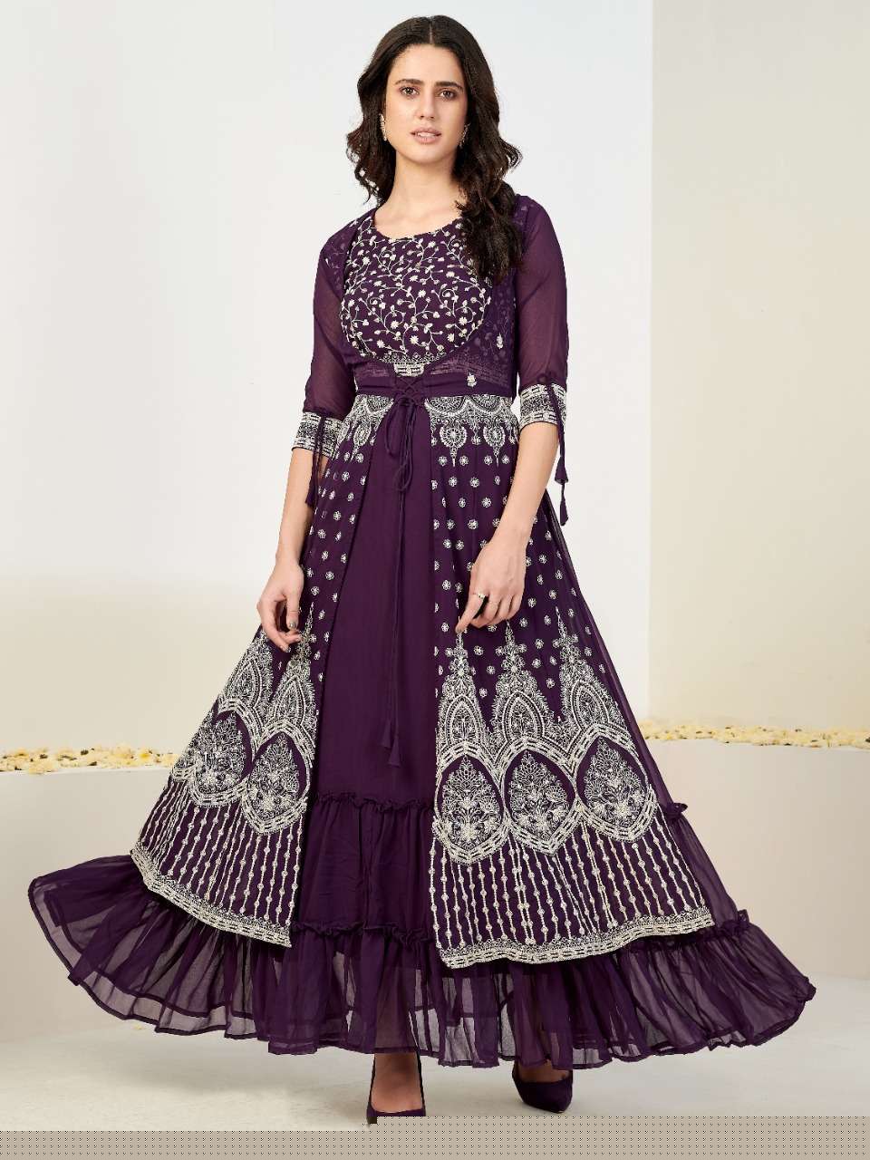 KURTIS VOL-1 BY SHEE STAR 101 TO 103 SERIES DESIGNER STYLISH FANCY COLORFUL BEAUTIFUL PARTY WEAR & ETHNIC WEAR COLLECTION GEORGETTE WITH WORK KURTIS AT WHOLESALE PRICE