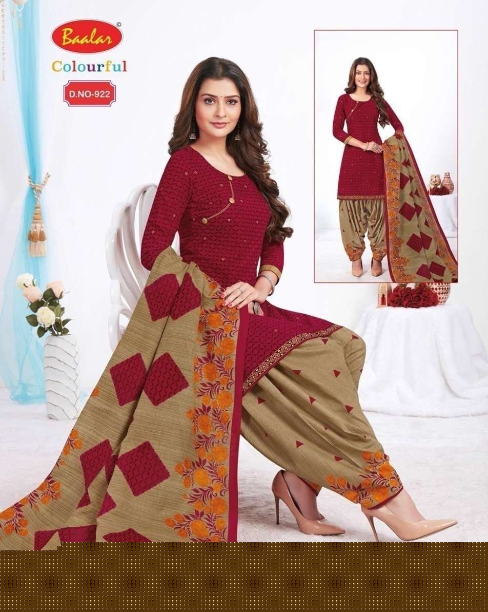 COLOURFUL HIT LIST VOL-1 BY BAALAR BEAUTIFUL STYLISH SUITS FANCY COLORFUL CASUAL WEAR & ETHNIC WEAR & READY TO WEAR PURE COTTON DRESSES AT WHOLESALE PRICE