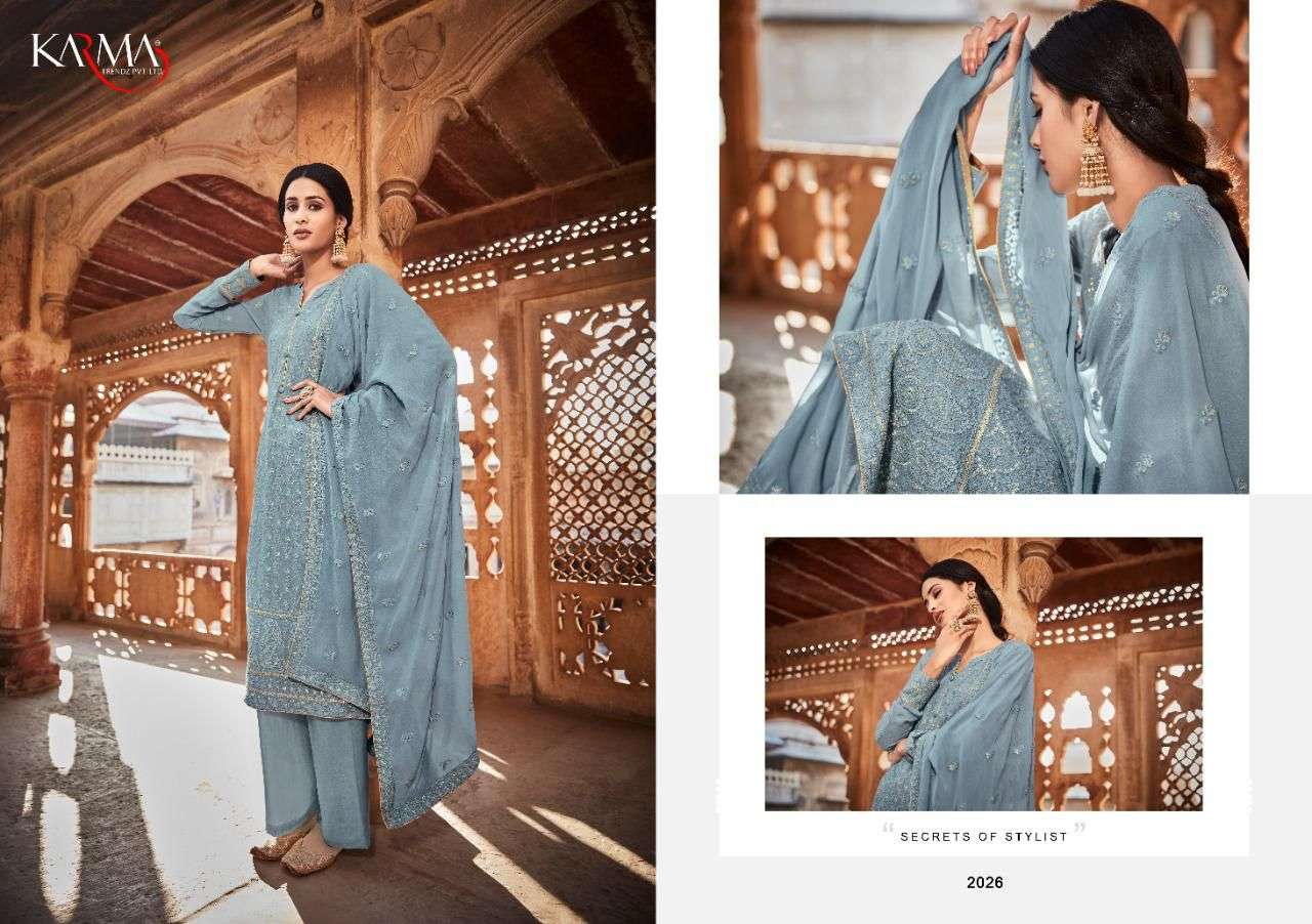 AMAIRA VOL-5 BY KARMA TRENDZ 2025 TO 2031 SERIES BEAUTIFUL STYLISH FANCY COLORFUL PARTY WEAR & ETHNIC WEAR PURE GEORGETTE EMBROIDERED DRESSES AT WHOLESALE PRICE