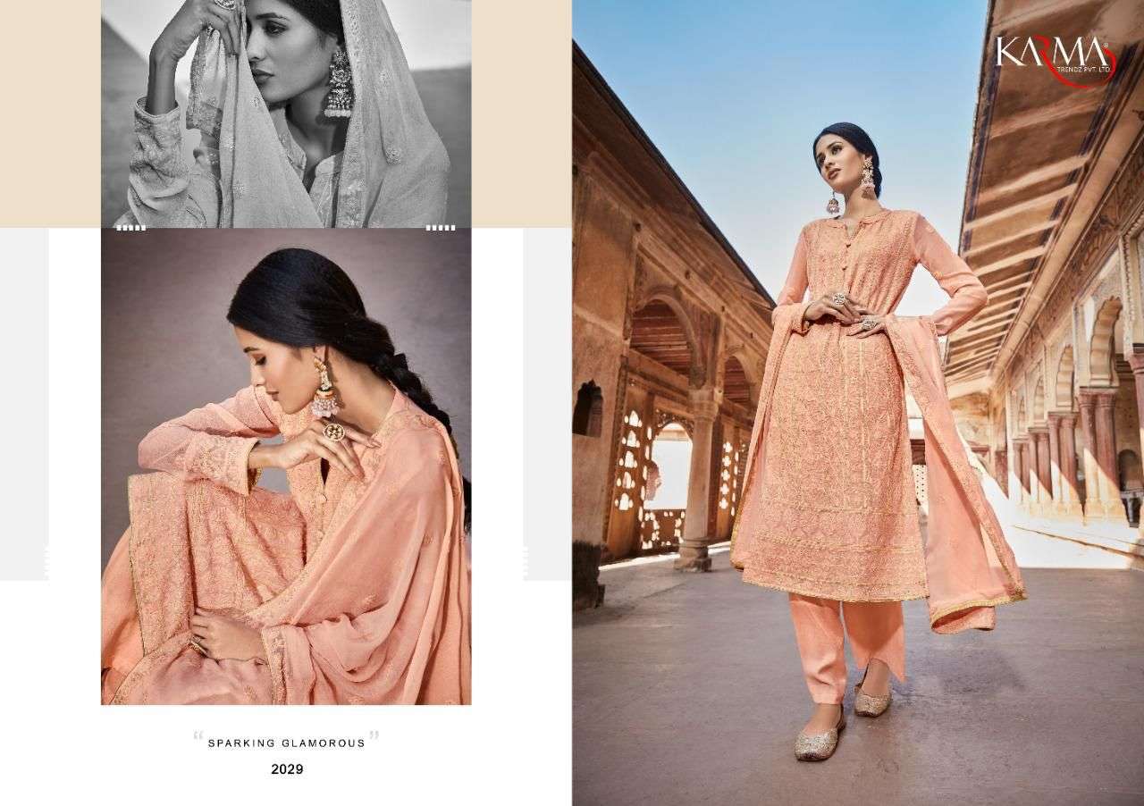 AMAIRA VOL-5 BY KARMA TRENDZ 2025 TO 2031 SERIES BEAUTIFUL STYLISH FANCY COLORFUL PARTY WEAR & ETHNIC WEAR PURE GEORGETTE EMBROIDERED DRESSES AT WHOLESALE PRICE