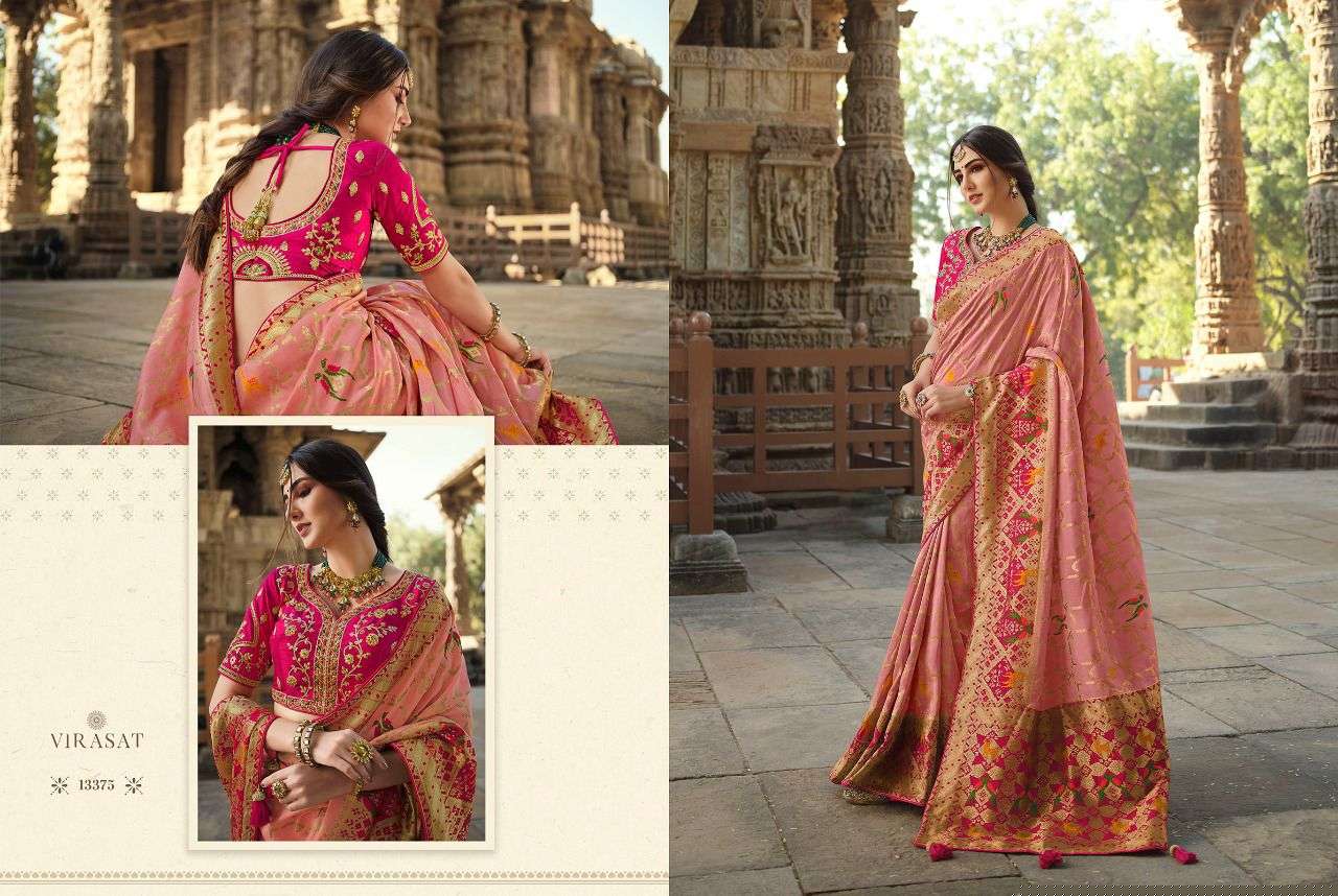 VIRASAT VOL-47 BY VIRASAT 13374 TO 13388 SERIES DESIGNER STYLISH FANCY COLORFUL BEAUTIFUL PARTY WEAR & ETHNIC WEAR COLLECTION SILK GOWNS AT WHOLESALE PRICE