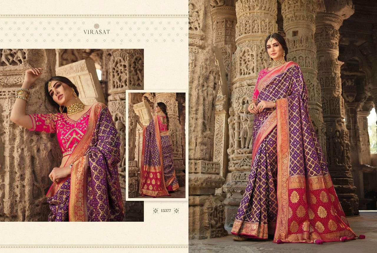 VIRASAT VOL-47 BY VIRASAT 13374 TO 13388 SERIES DESIGNER STYLISH FANCY COLORFUL BEAUTIFUL PARTY WEAR & ETHNIC WEAR COLLECTION SILK GOWNS AT WHOLESALE PRICE