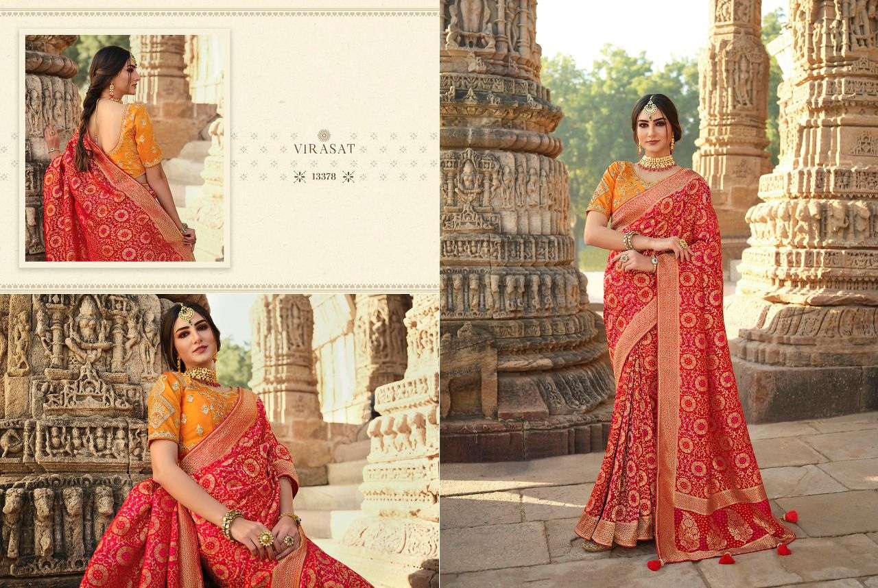 VIRASAT VOL-47 BY VIRASAT 13374 TO 13388 SERIES DESIGNER STYLISH FANCY COLORFUL BEAUTIFUL PARTY WEAR & ETHNIC WEAR COLLECTION SILK GOWNS AT WHOLESALE PRICE