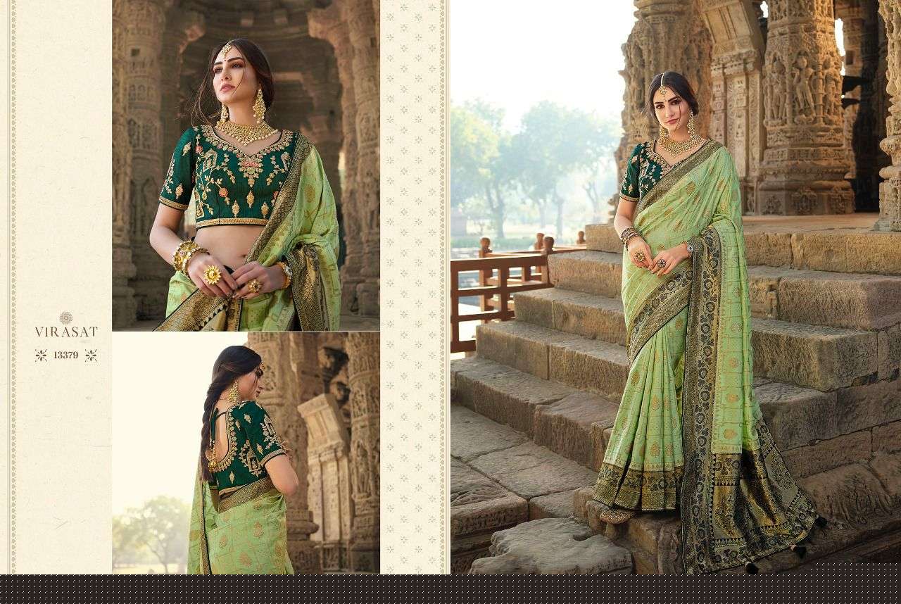 VIRASAT VOL-47 BY VIRASAT 13374 TO 13388 SERIES DESIGNER STYLISH FANCY COLORFUL BEAUTIFUL PARTY WEAR & ETHNIC WEAR COLLECTION SILK GOWNS AT WHOLESALE PRICE