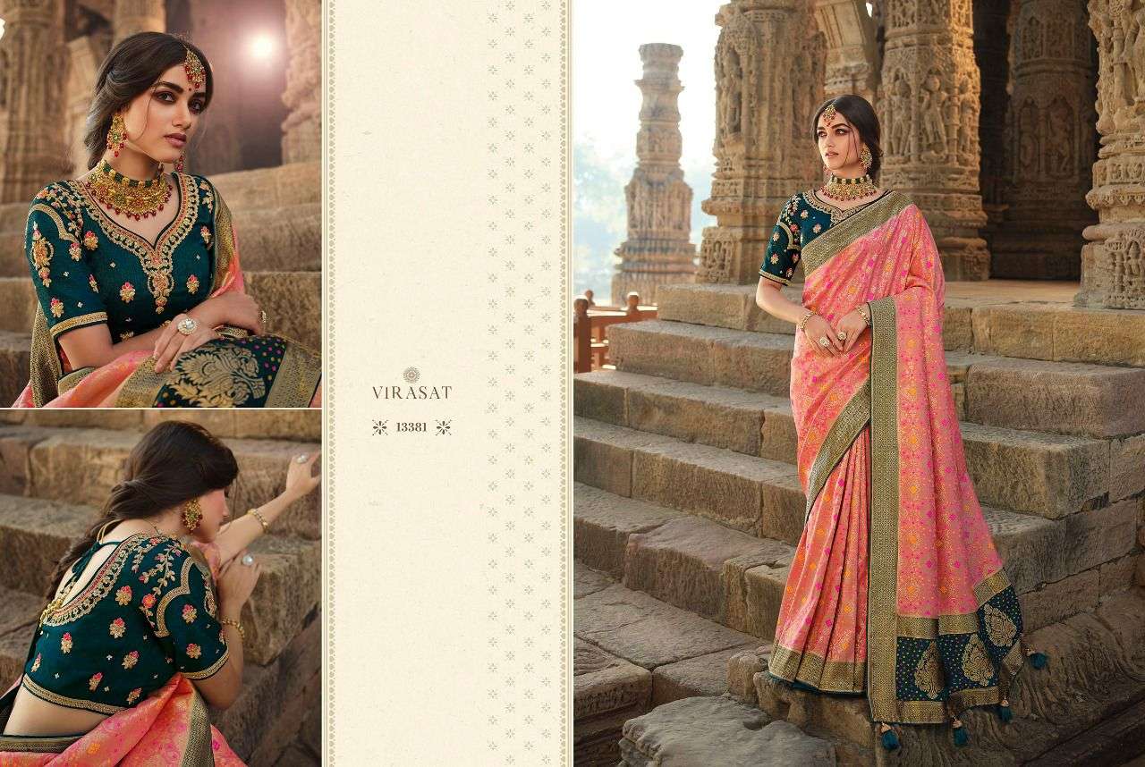 VIRASAT VOL-47 BY VIRASAT 13374 TO 13388 SERIES DESIGNER STYLISH FANCY COLORFUL BEAUTIFUL PARTY WEAR & ETHNIC WEAR COLLECTION SILK GOWNS AT WHOLESALE PRICE
