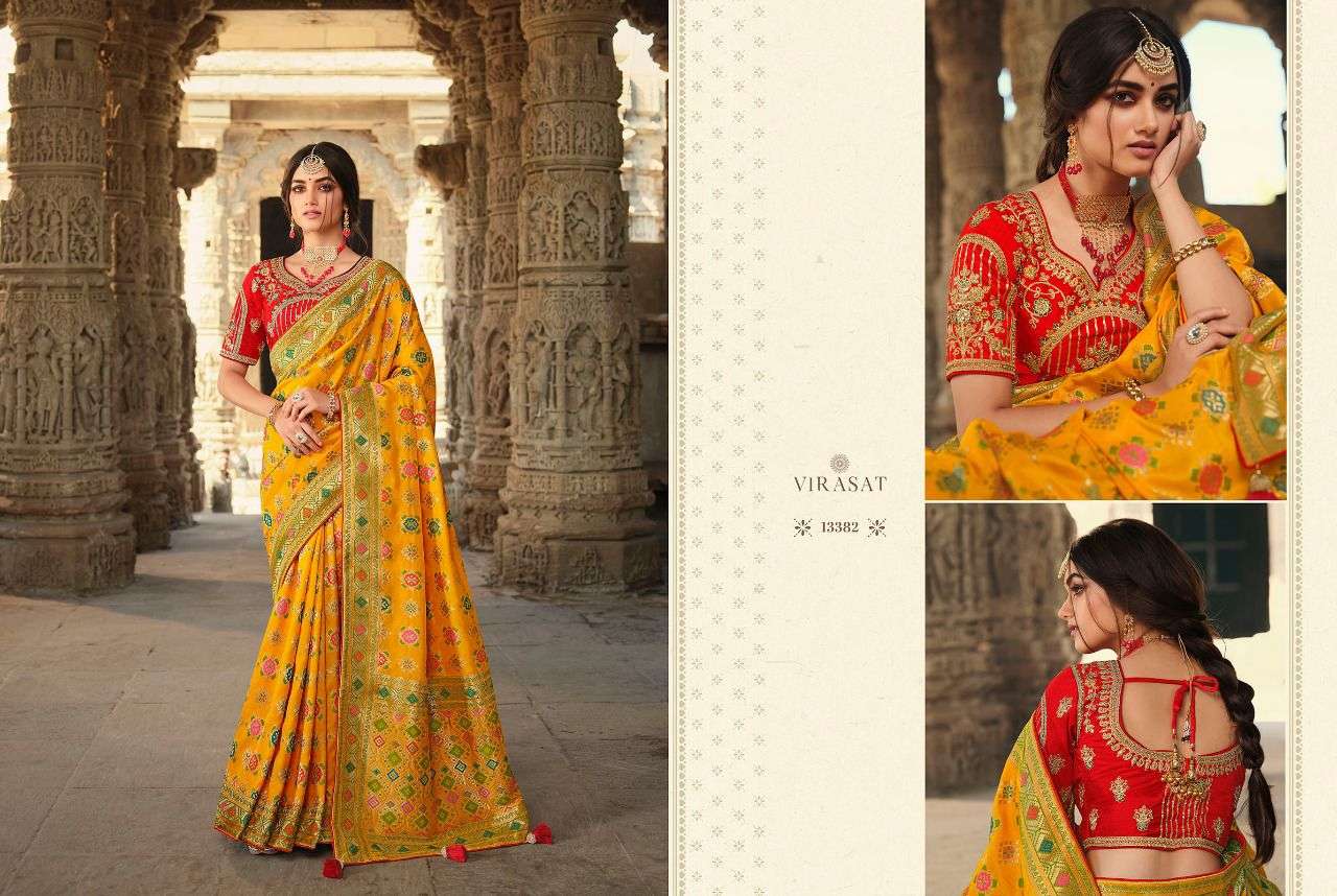 VIRASAT VOL-47 BY VIRASAT 13374 TO 13388 SERIES DESIGNER STYLISH FANCY COLORFUL BEAUTIFUL PARTY WEAR & ETHNIC WEAR COLLECTION SILK GOWNS AT WHOLESALE PRICE