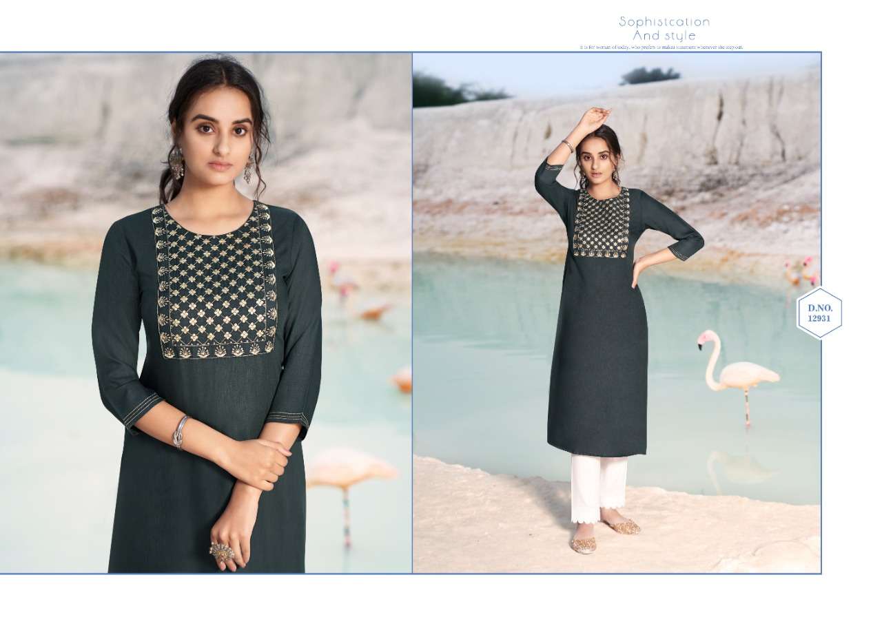 Shahi By Kalaroop 12925 To 12932 Series Designer Stylish Fancy Colorful Beautiful Party Wear & Ethnic Wear Collection Rayon Embroidery Kurtis At Wholesale Price