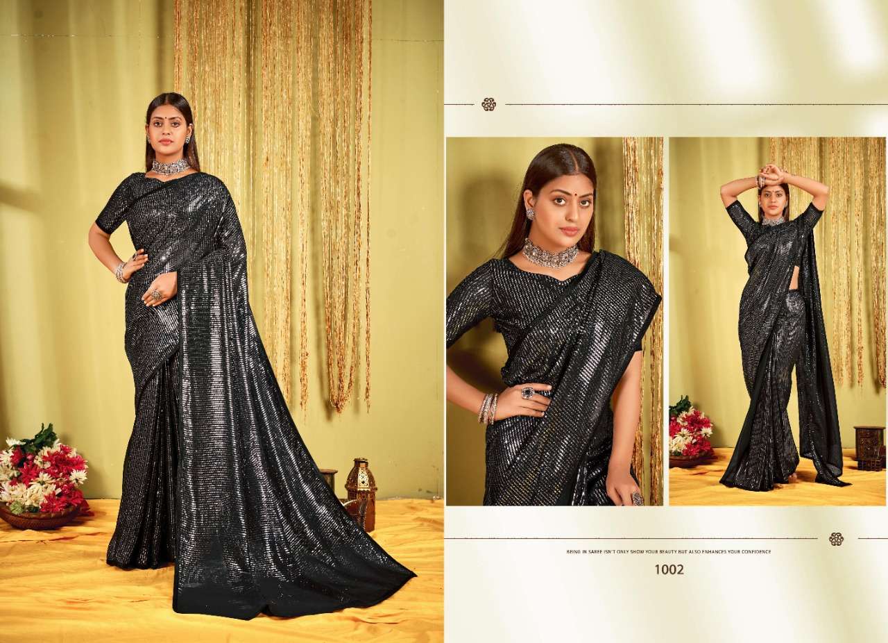 CHITCHOR BY SAROJ 1001 TO 1006 SERIES INDIAN TRADITIONAL WEAR COLLECTION BEAUTIFUL STYLISH FANCY COLORFUL PARTY WEAR & OCCASIONAL WEAR HEAVY GEORGETTE SAREES AT WHOLESALE PRICE