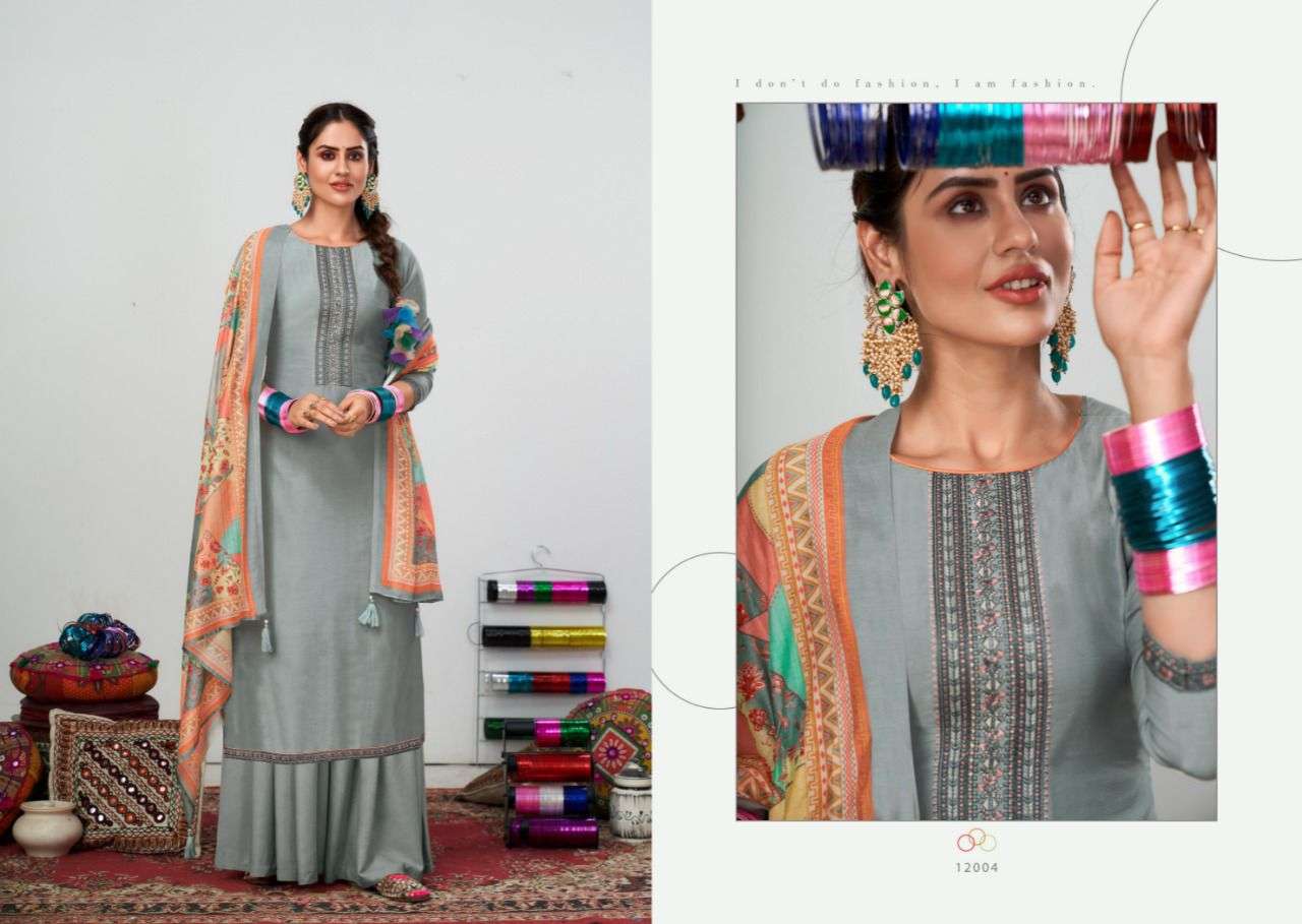 SAFIRA BY NISHANT FASHION 12001 TO 12006 SERIES BEAUTIFUL SUITS COLORFUL STYLISH FANCY CASUAL WEAR & ETHNIC WEAR PURE MUSLIN EMBROIDERED DRESSES AT WHOLESALE PRICE