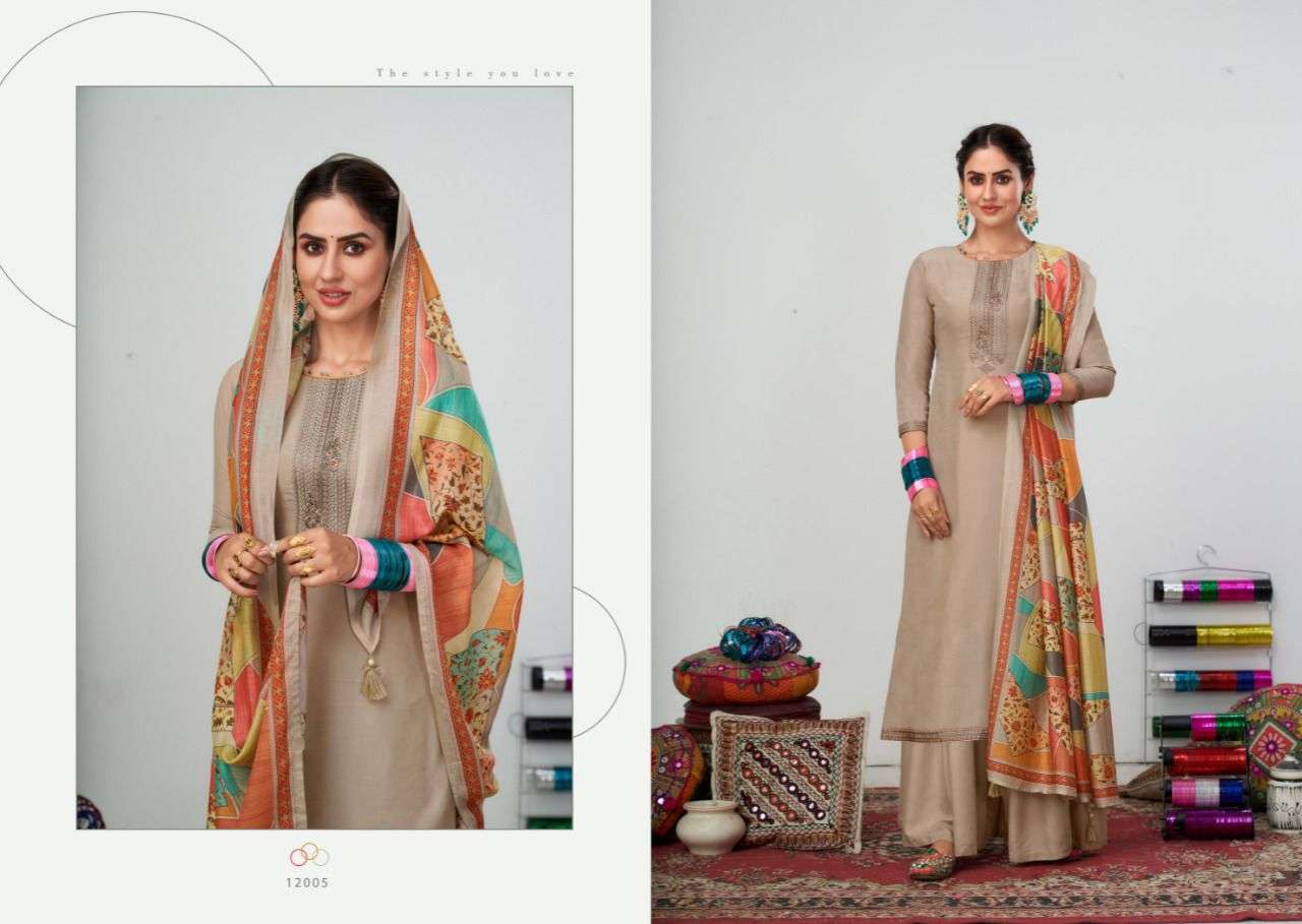 SAFIRA BY NISHANT FASHION 12001 TO 12006 SERIES BEAUTIFUL SUITS COLORFUL STYLISH FANCY CASUAL WEAR & ETHNIC WEAR PURE MUSLIN EMBROIDERED DRESSES AT WHOLESALE PRICE