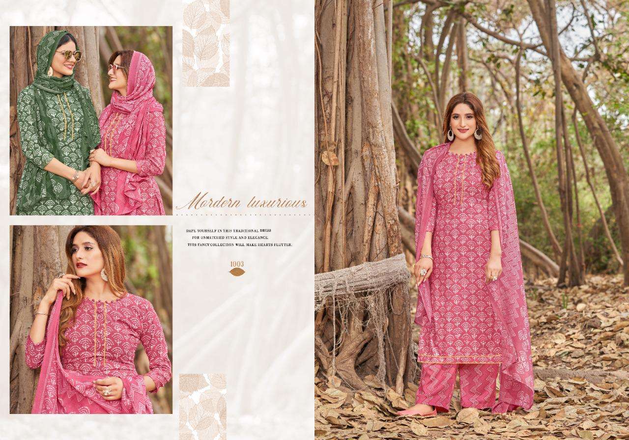 RUHI BY RADHA FABS 1001 TO 1010 SERIES INDIAN TRADITIONAL WEAR COLLECTION BEAUTIFUL STYLISH FANCY COLORFUL PARTY WEAR & OCCASIONAL WEAR PURE COTTON PRINT DRESSES AT WHOLESALE PRICE