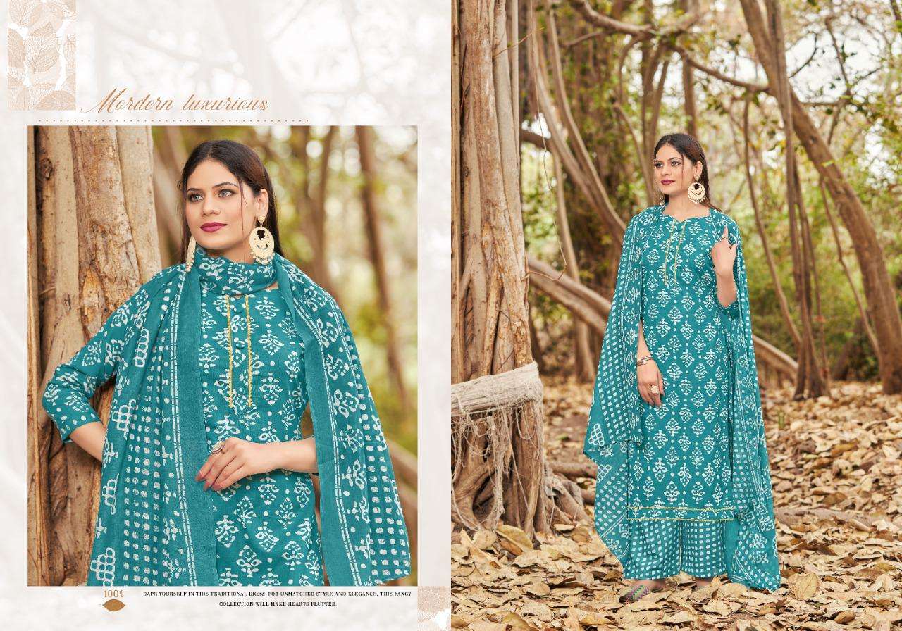 RUHI BY RADHA FABS 1001 TO 1010 SERIES INDIAN TRADITIONAL WEAR COLLECTION BEAUTIFUL STYLISH FANCY COLORFUL PARTY WEAR & OCCASIONAL WEAR PURE COTTON PRINT DRESSES AT WHOLESALE PRICE