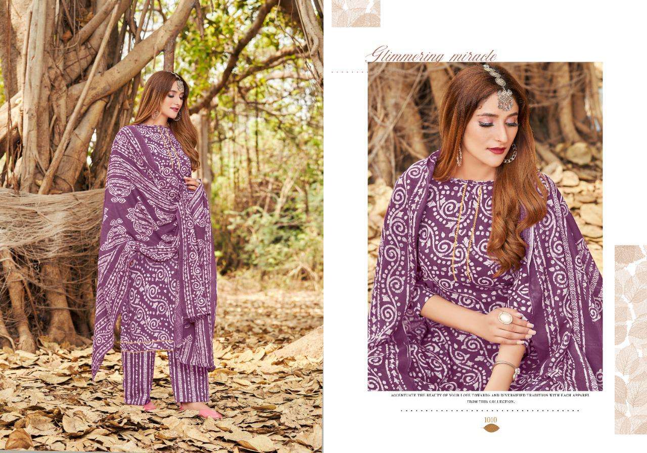 RUHI BY RADHA FABS 1001 TO 1010 SERIES INDIAN TRADITIONAL WEAR COLLECTION BEAUTIFUL STYLISH FANCY COLORFUL PARTY WEAR & OCCASIONAL WEAR PURE COTTON PRINT DRESSES AT WHOLESALE PRICE
