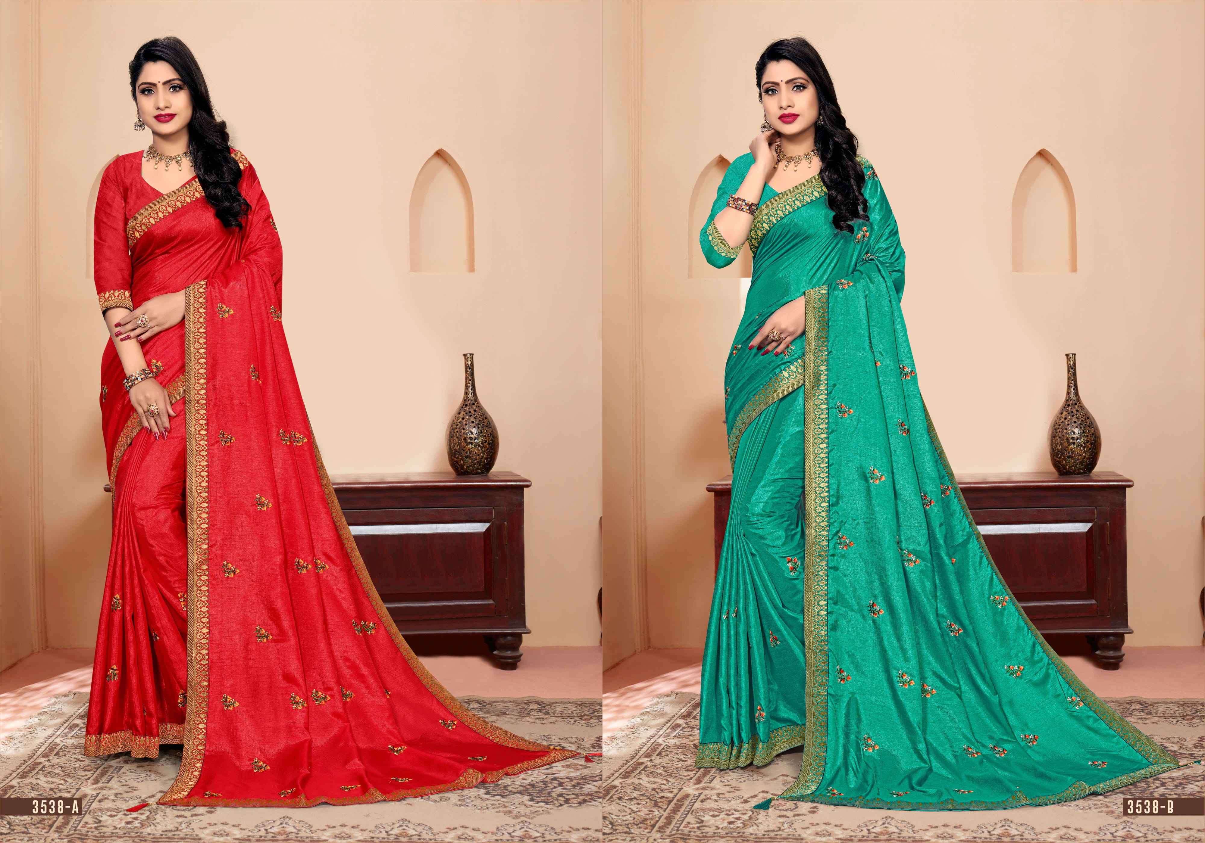 PISTA HALWA BY INDIAN WOMEN 3538-A TO 3538-H SERIES INDIAN TRADITIONAL WEAR COLLECTION BEAUTIFUL STYLISH FANCY COLORFUL PARTY WEAR & OCCASIONAL WEAR MATKA SILK SAREES AT WHOLESALE PRICE