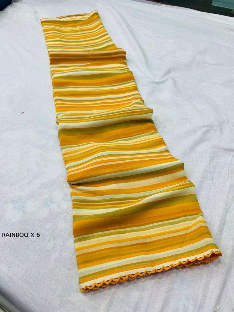 RAINBOW XR BY SHREE MATARAM 01 TO 08 SERIES INDIAN TRADITIONAL WEAR COLLECTION BEAUTIFUL STYLISH FANCY COLORFUL PARTY WEAR & OCCASIONAL WEAR GEORGETTE SAREES AT WHOLESALE PRICE
