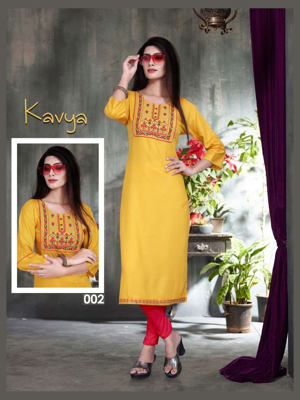 KAVYA VOL-3 BY AAGYA 001 TO 008 SERIES DESIGNER STYLISH FANCY COLORFUL BEAUTIFUL PARTY WEAR & ETHNIC WEAR COLLECTION RAYON EMBROIDERY KURTIS AT WHOLESALE PRICE
