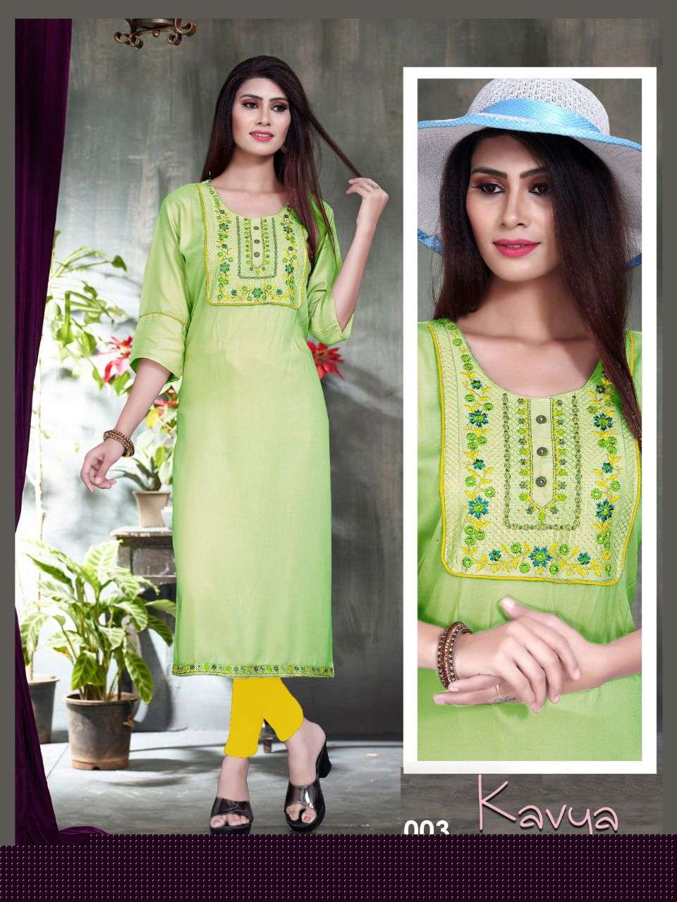 KAVYA VOL-3 BY AAGYA 001 TO 008 SERIES DESIGNER STYLISH FANCY COLORFUL BEAUTIFUL PARTY WEAR & ETHNIC WEAR COLLECTION RAYON EMBROIDERY KURTIS AT WHOLESALE PRICE