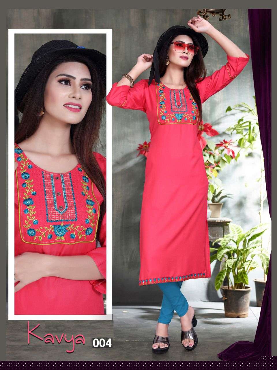 KAVYA VOL-3 BY AAGYA 001 TO 008 SERIES DESIGNER STYLISH FANCY COLORFUL BEAUTIFUL PARTY WEAR & ETHNIC WEAR COLLECTION RAYON EMBROIDERY KURTIS AT WHOLESALE PRICE