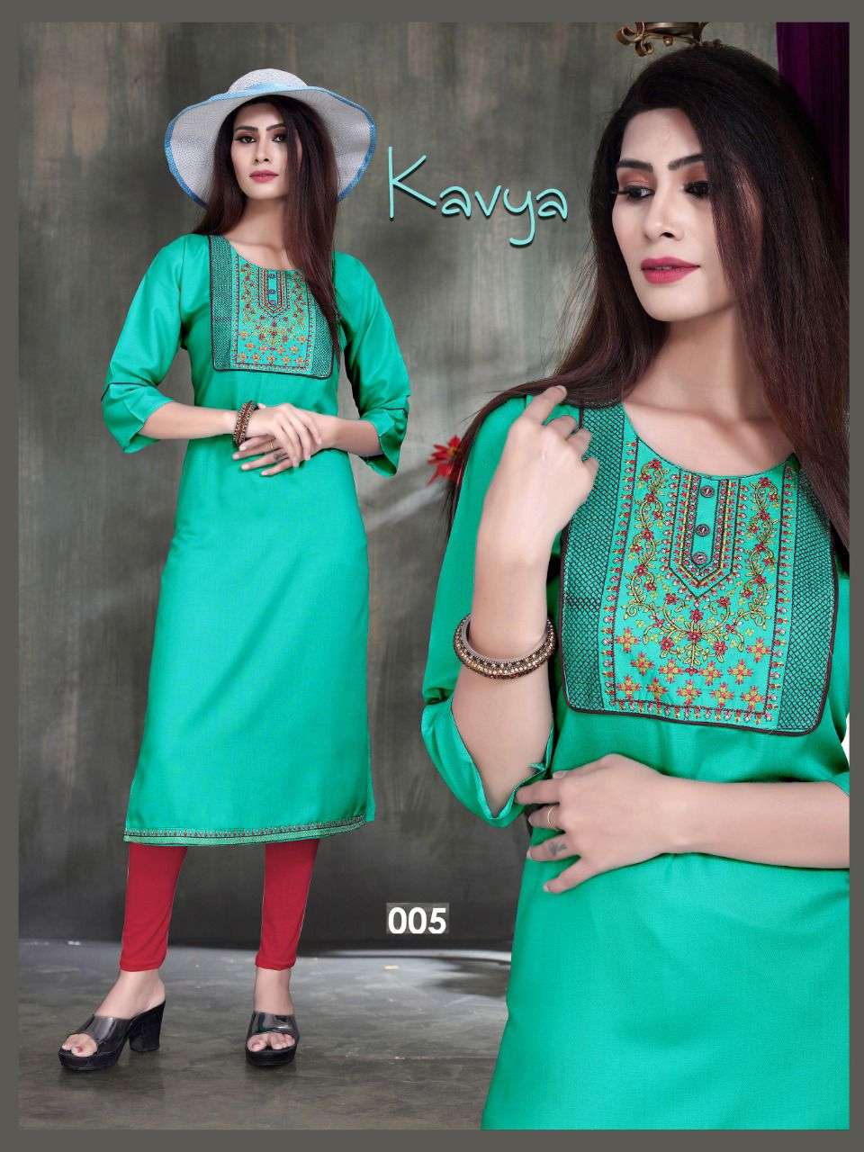 KAVYA VOL-3 BY AAGYA 001 TO 008 SERIES DESIGNER STYLISH FANCY COLORFUL BEAUTIFUL PARTY WEAR & ETHNIC WEAR COLLECTION RAYON EMBROIDERY KURTIS AT WHOLESALE PRICE