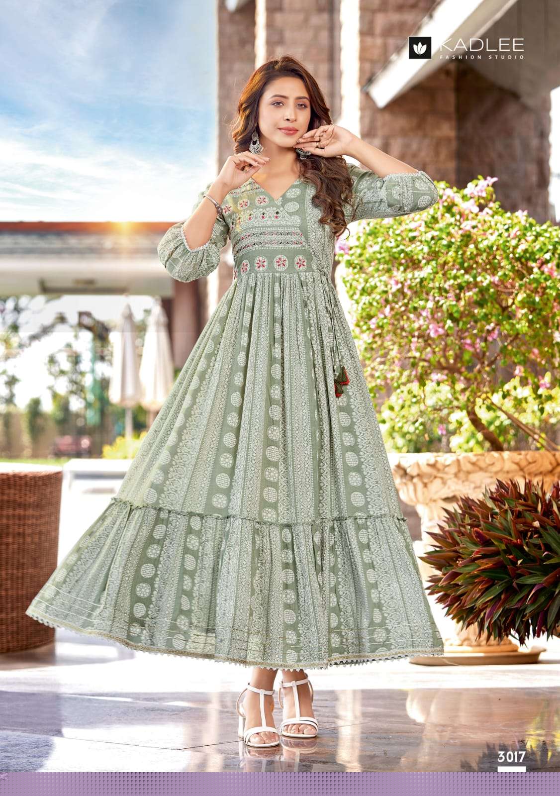 SAMEERA BY KADLEE 5017 TO 5020 SERIES DESIGNER STYLISH FANCY COLORFUL BEAUTIFUL PARTY WEAR & ETHNIC WEAR COLLECTION RAYON PRINT KURTIS AT WHOLESALE PRICE