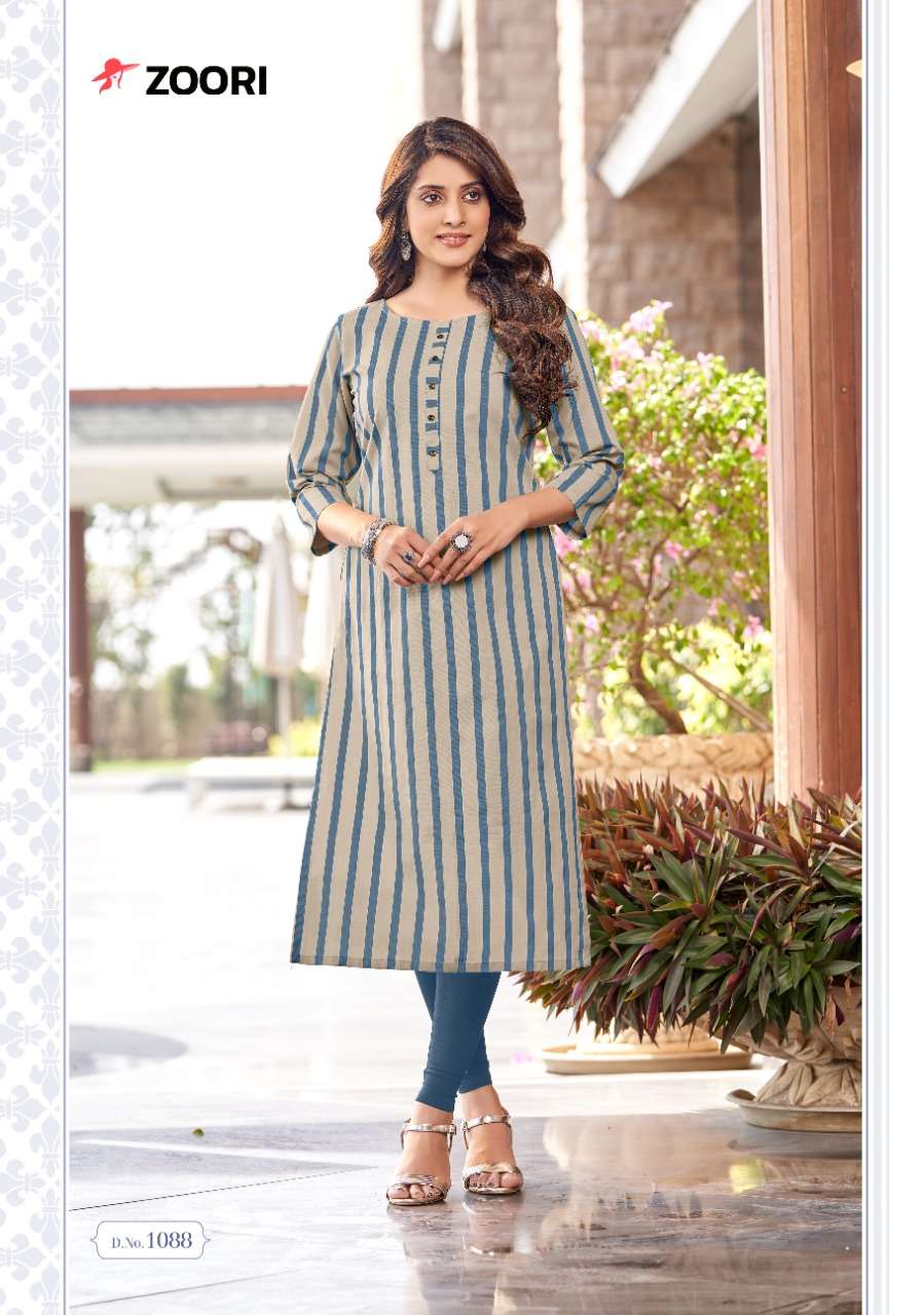 AKSHARA VOL-15 BY ZOORI 1087 TO 1092 SERIES DESIGNER STYLISH FANCY COLORFUL BEAUTIFUL PARTY WEAR & ETHNIC WEAR COLLECTION RAYON PRINT KURTIS AT WHOLESALE PRICE