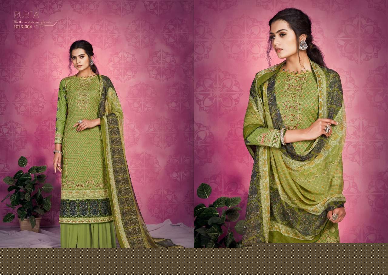 Rubia By Romani 1023-001 To 1023-010 Series Indian Traditional Wear Collection Beautiful Stylish Fancy Colorful Party Wear & Occasional Wear Pure Cambric Cotton Print Dresses At Wholesale Price