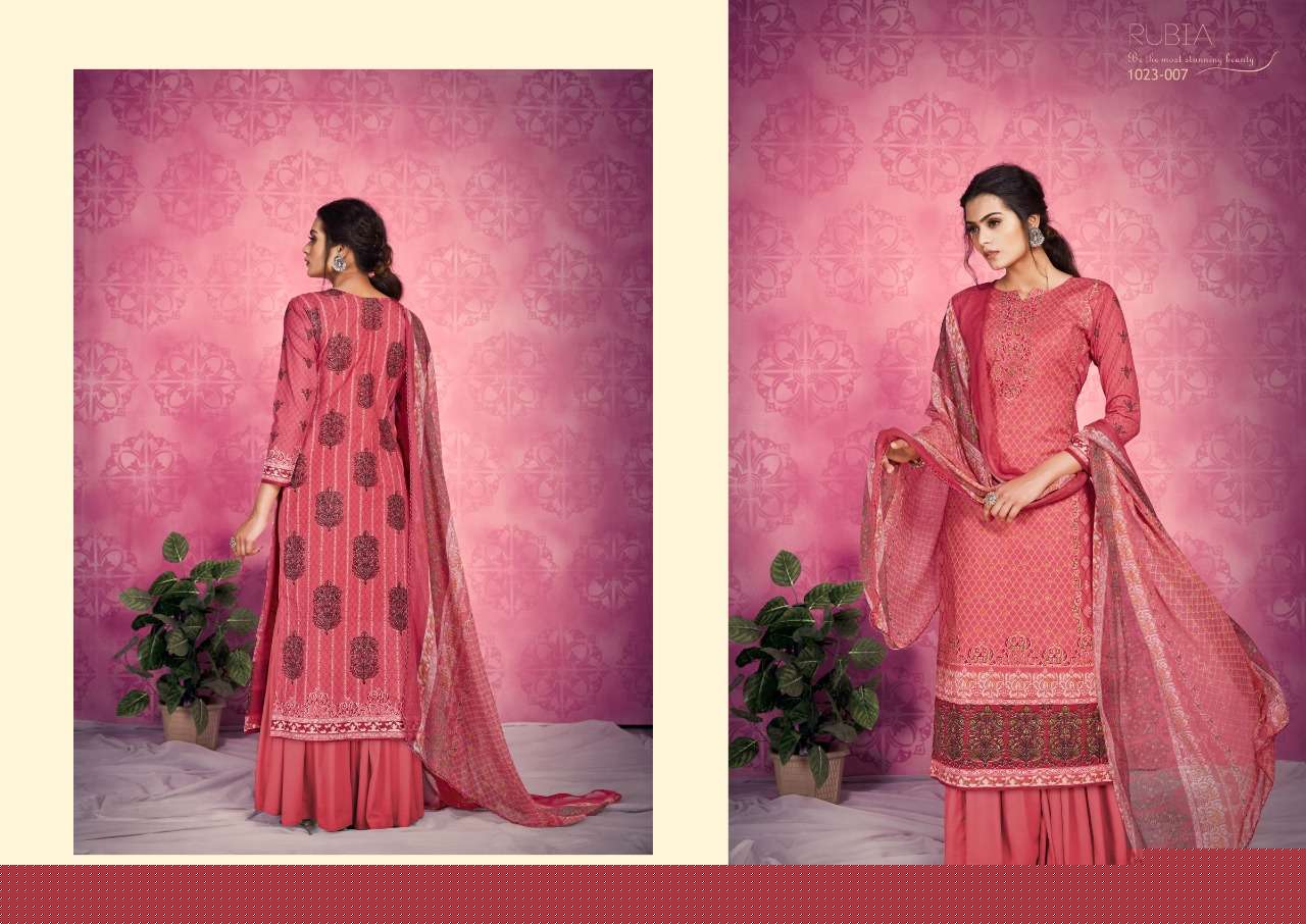 Rubia By Romani 1023-001 To 1023-010 Series Indian Traditional Wear Collection Beautiful Stylish Fancy Colorful Party Wear & Occasional Wear Pure Cambric Cotton Print Dresses At Wholesale Price