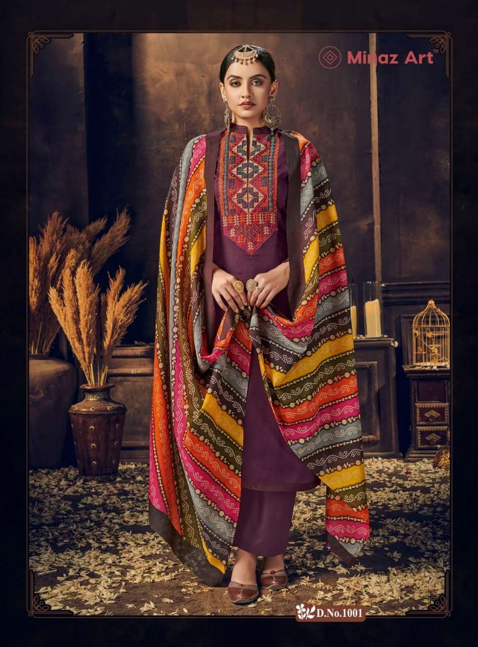 MARHABA BY MINAZ ART 1001 TO 1008 SERIES BEAUTIFUL STYLISH SUITS FANCY COLORFUL CASUAL WEAR & ETHNIC WEAR & READY TO WEAR LAWN COTTON PRINTED DRESSES AT WHOLESALE PRICE