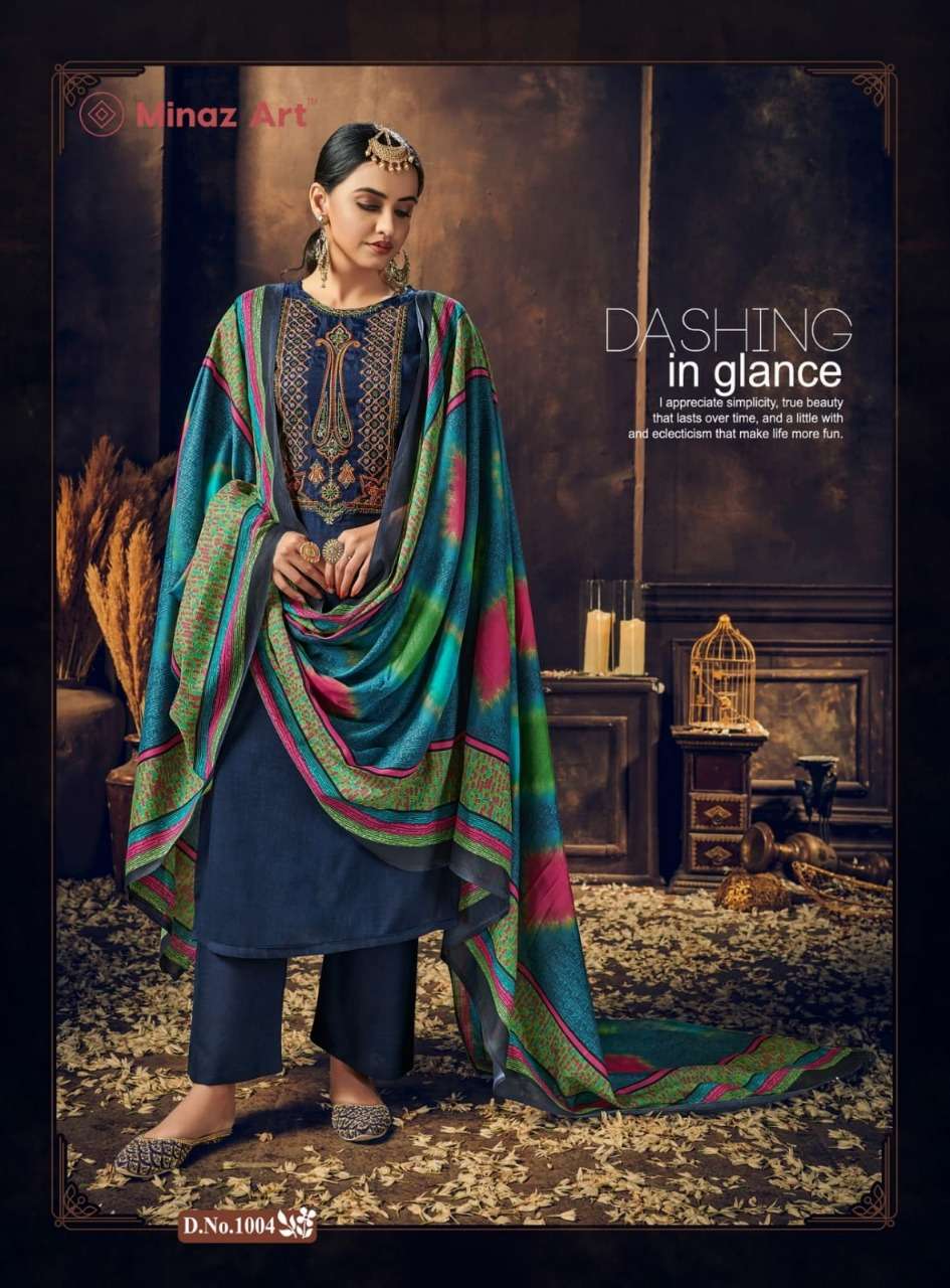 MARHABA BY MINAZ ART 1001 TO 1008 SERIES BEAUTIFUL STYLISH SUITS FANCY COLORFUL CASUAL WEAR & ETHNIC WEAR & READY TO WEAR LAWN COTTON PRINTED DRESSES AT WHOLESALE PRICE