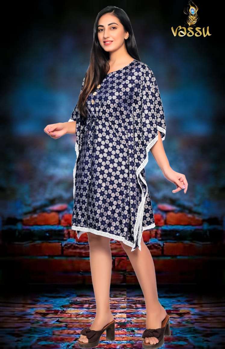 TURKY KAFTAN BY VASSU 01 TO 04 SERIES DESIGNER STYLISH FANCY COLORFUL BEAUTIFUL PARTY WEAR & ETHNIC WEAR COLLECTION HEAVY MUSLIN PRINT KURTIS AT WHOLESALE PRICE