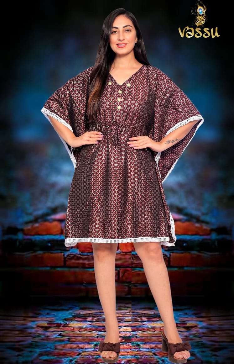 TURKY KAFTAN BY VASSU 01 TO 04 SERIES DESIGNER STYLISH FANCY COLORFUL BEAUTIFUL PARTY WEAR & ETHNIC WEAR COLLECTION HEAVY MUSLIN PRINT KURTIS AT WHOLESALE PRICE