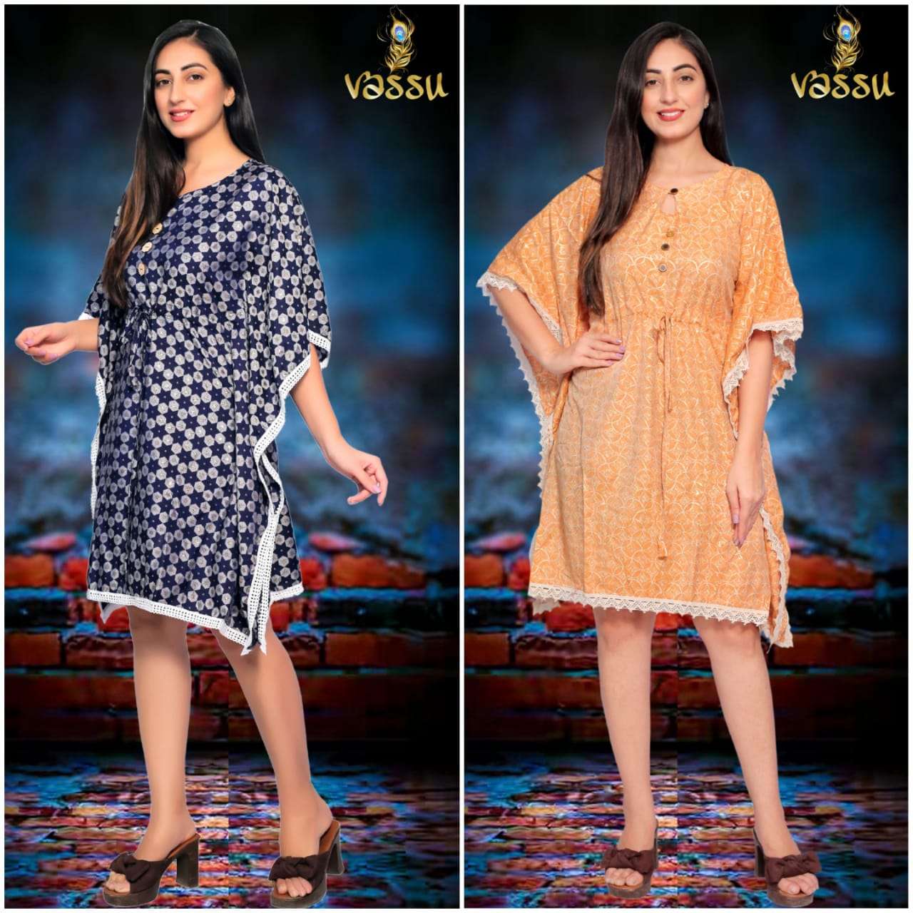 TURKY KAFTAN BY VASSU 01 TO 04 SERIES DESIGNER STYLISH FANCY COLORFUL BEAUTIFUL PARTY WEAR & ETHNIC WEAR COLLECTION HEAVY MUSLIN PRINT KURTIS AT WHOLESALE PRICE
