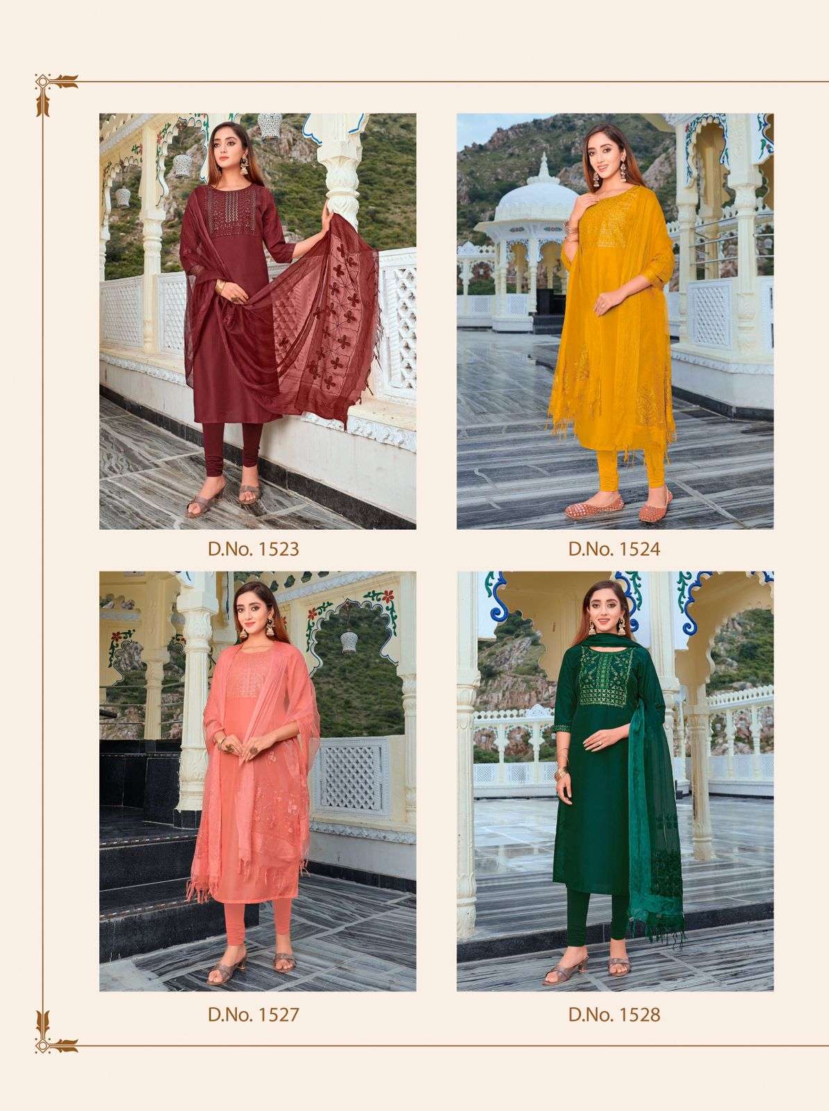 RIM-JHIM VOL-2 BY RT 1523 TO 1528 SERIES DESIGNER STYLISH FANCY COLORFUL BEAUTIFUL PARTY WEAR & ETHNIC WEAR COLLECTION MUSLIN KURTIS WITH DUPATTA AT WHOLESALE PRICE