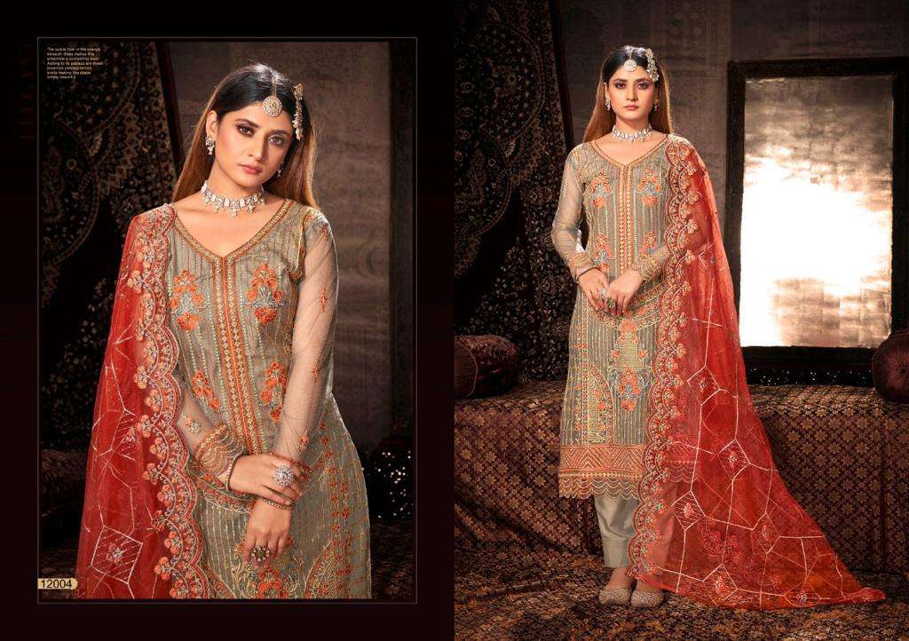 FIRDOUS BY MERAKI 12001 TO 12006 SERIES BEAUTIFUL PAKISTANI SUITS COLORFUL STYLISH FANCY CASUAL WEAR & ETHNIC WEAR PURE BUTTERFLY NET DRESSES AT WHOLESALE PRICE