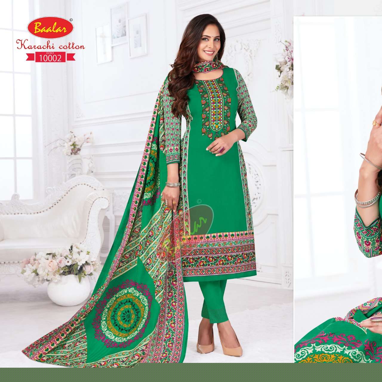 Karachi Cotton Vol-10 By Baalar Fashion 10001 To 10010 Series Beautiful Suits Stylish Fancy Colorful Party Wear & Occasional Wear Pure Cotton Printed Dresses At Wholesale Price
