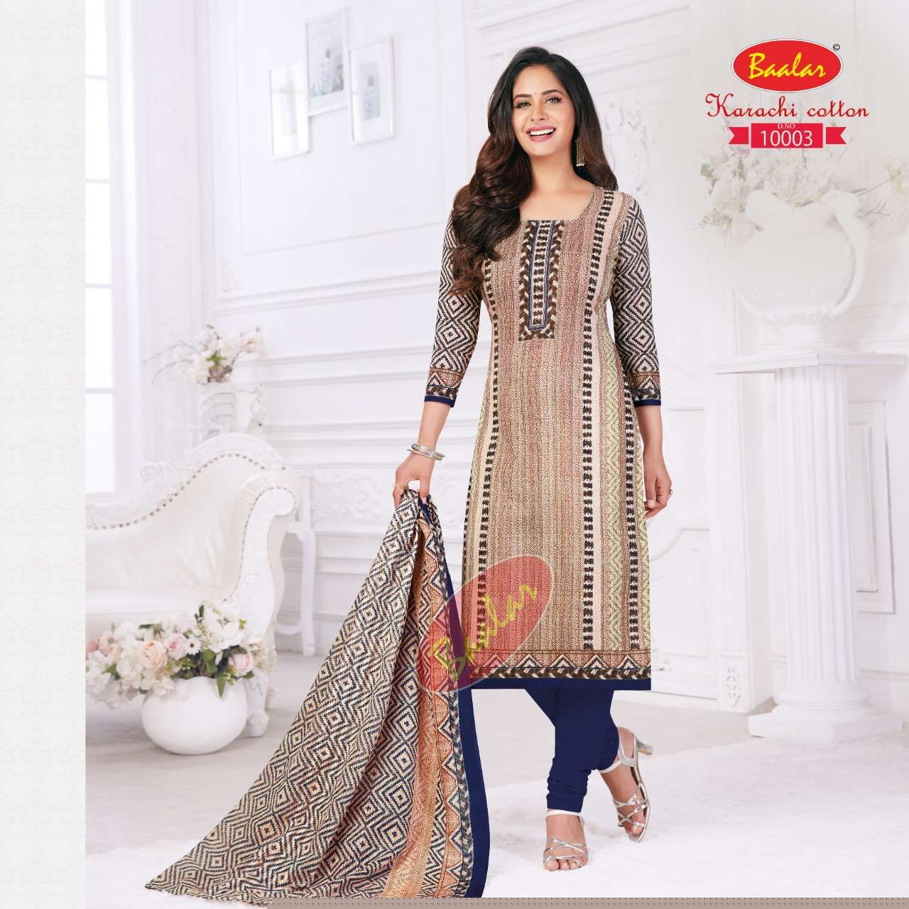Karachi Cotton Vol-10 By Baalar Fashion 10001 To 10010 Series Beautiful Suits Stylish Fancy Colorful Party Wear & Occasional Wear Pure Cotton Printed Dresses At Wholesale Price