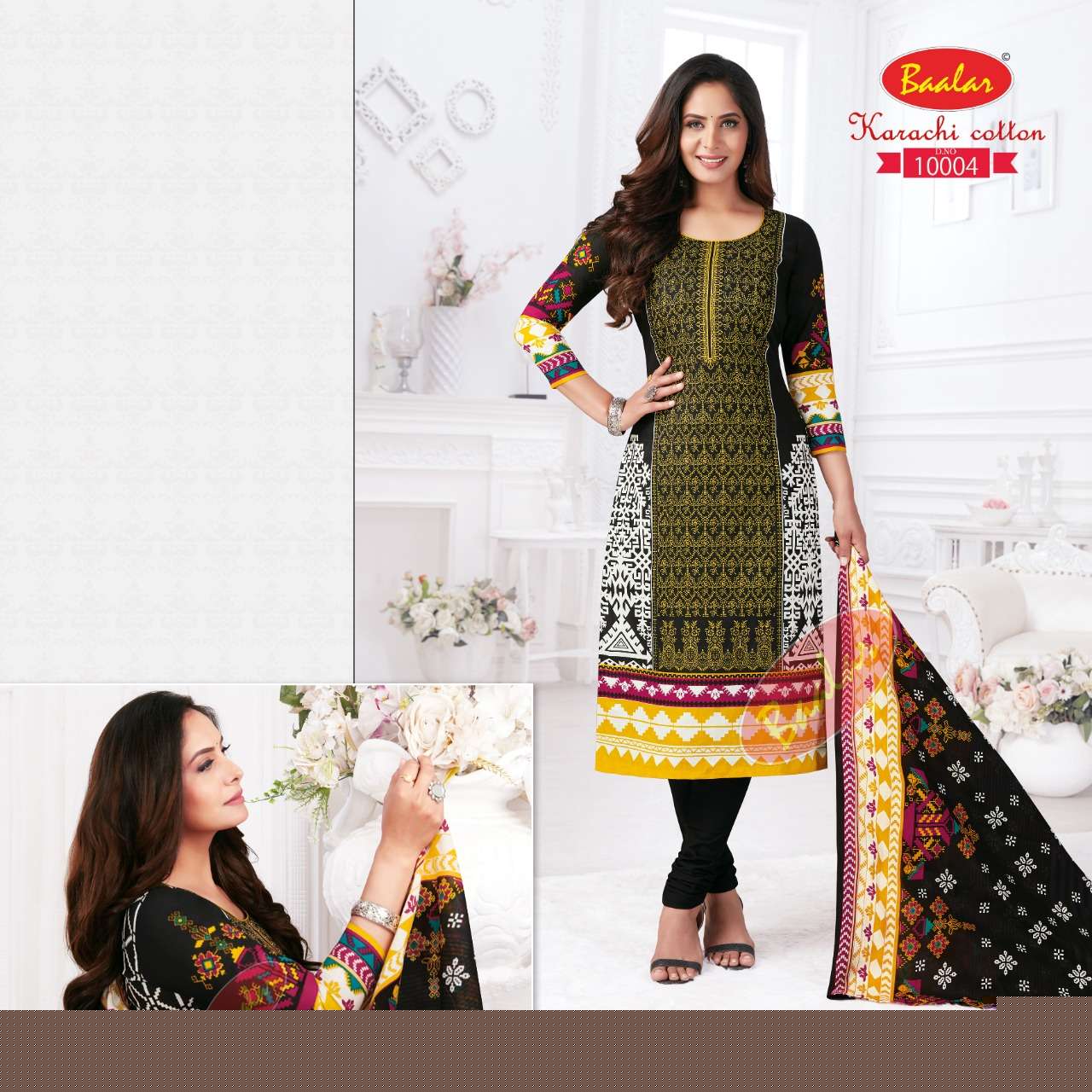 Karachi Cotton Vol-10 By Baalar Fashion 10001 To 10010 Series Beautiful Suits Stylish Fancy Colorful Party Wear & Occasional Wear Pure Cotton Printed Dresses At Wholesale Price
