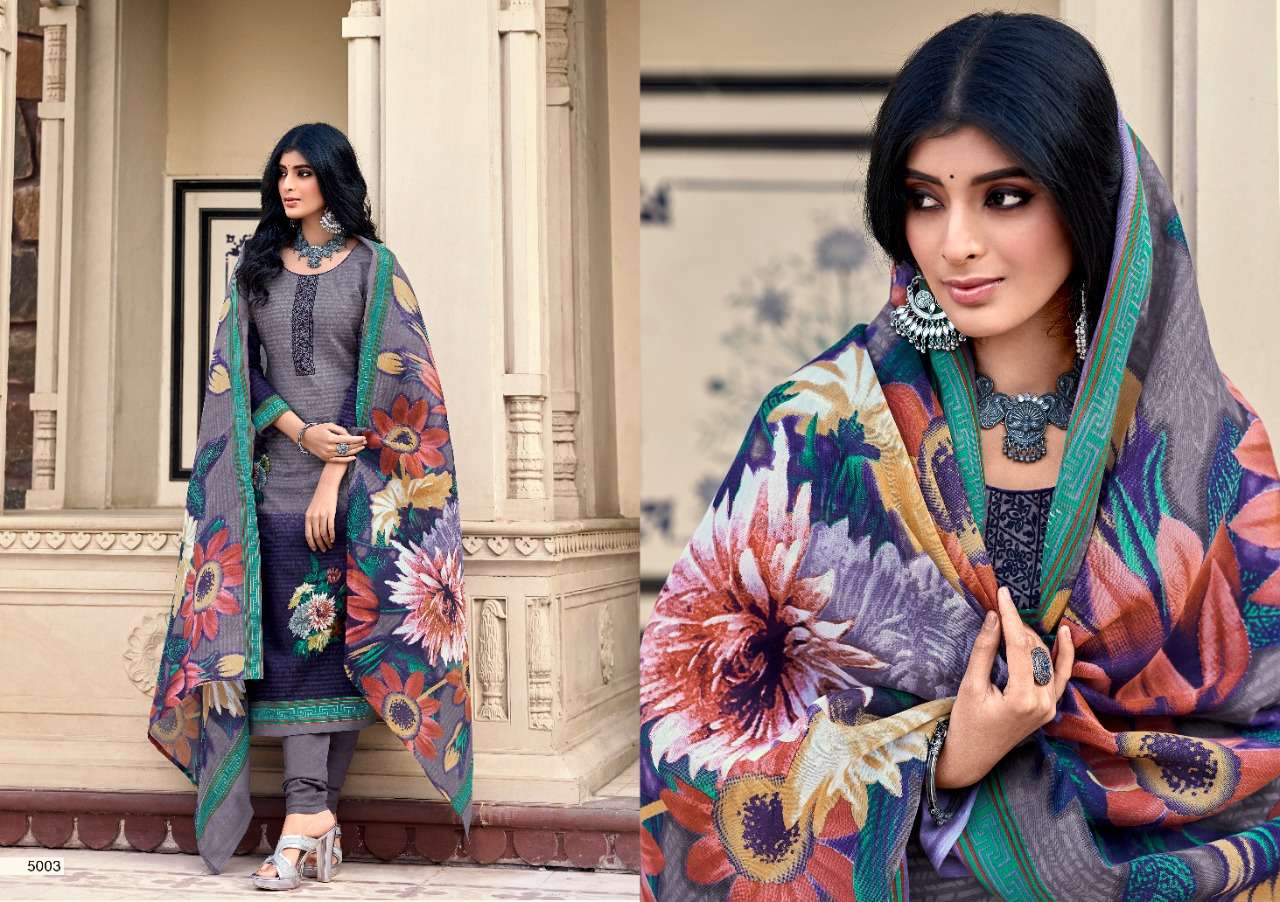 JASMINE VOL-25 BY SWEETY FASHION 5001 TO 5012 SERIES BEAUTIFUL SUITS STYLISH FANCY COLORFUL CASUAL WEAR & ETHNIC WEAR SOFT COTTON PRINTED DRESSES AT WHOLESALE PRICE