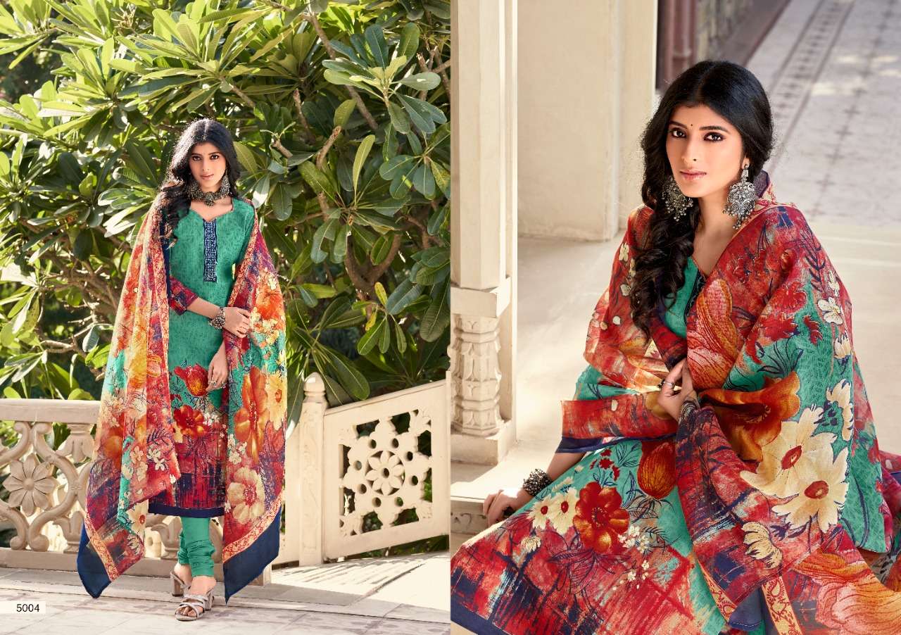 JASMINE VOL-25 BY SWEETY FASHION 5001 TO 5012 SERIES BEAUTIFUL SUITS STYLISH FANCY COLORFUL CASUAL WEAR & ETHNIC WEAR SOFT COTTON PRINTED DRESSES AT WHOLESALE PRICE