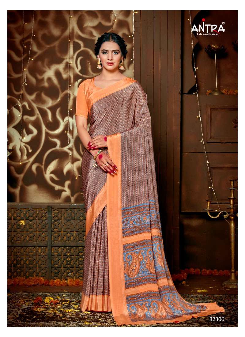 MYSORE SILK VOL-2 BY ANTRA 82301 TO 82310 SERIES INDIAN TRADITIONAL WEAR COLLECTION BEAUTIFUL STYLISH FANCY COLORFUL PARTY WEAR & OCCASIONAL WEAR KASTURI CREPE SAREES AT WHOLESALE PRICE