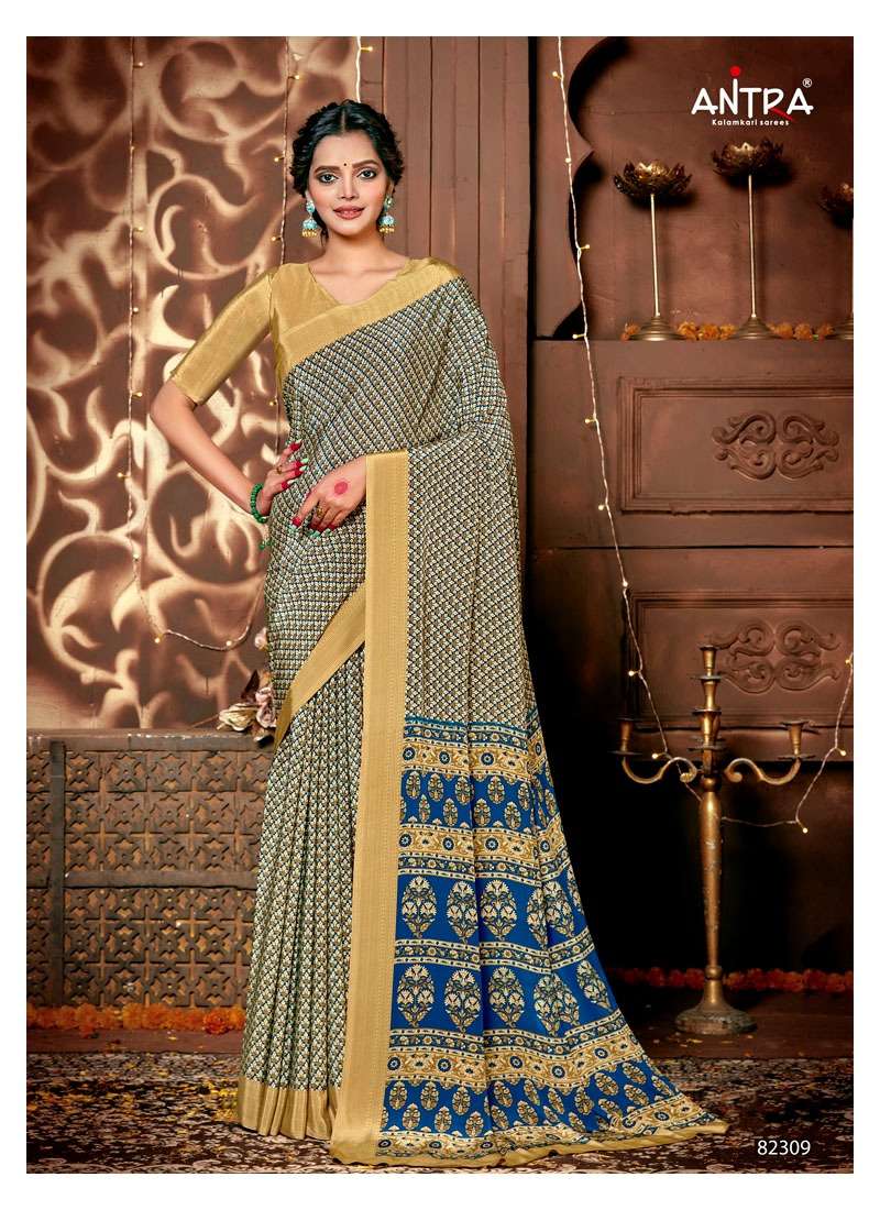 MYSORE SILK VOL-2 BY ANTRA 82301 TO 82310 SERIES INDIAN TRADITIONAL WEAR COLLECTION BEAUTIFUL STYLISH FANCY COLORFUL PARTY WEAR & OCCASIONAL WEAR KASTURI CREPE SAREES AT WHOLESALE PRICE