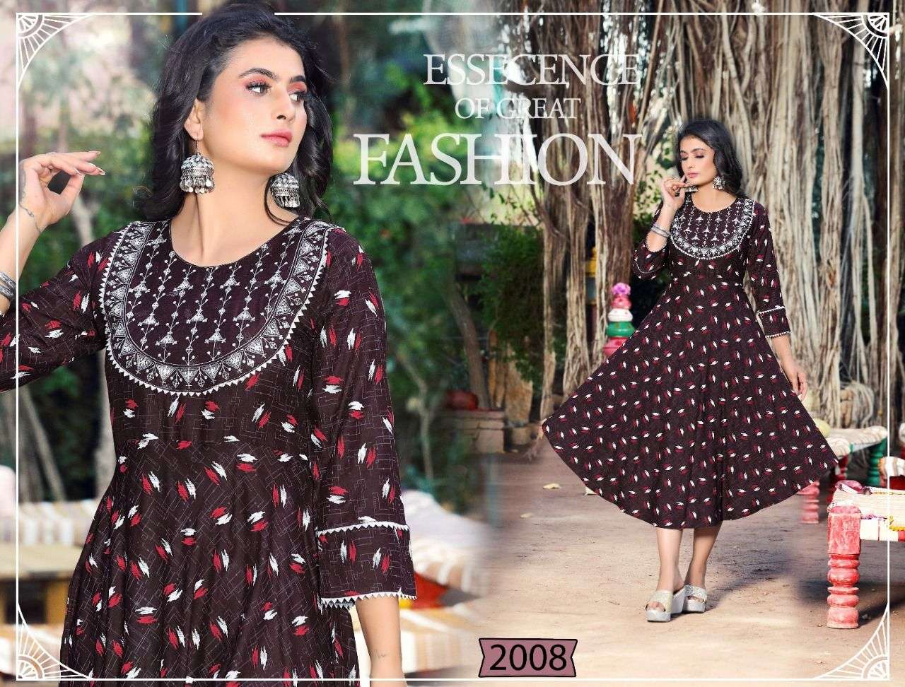 BLUSH BY BEAUTY QUEEN 2001 TO 2008 SERIES DESIGNER STYLISH FANCY COLORFUL BEAUTIFUL PARTY WEAR & ETHNIC WEAR COLLECTION RAYON EMBROIDERY KURTIS AT WHOLESALE PRICE