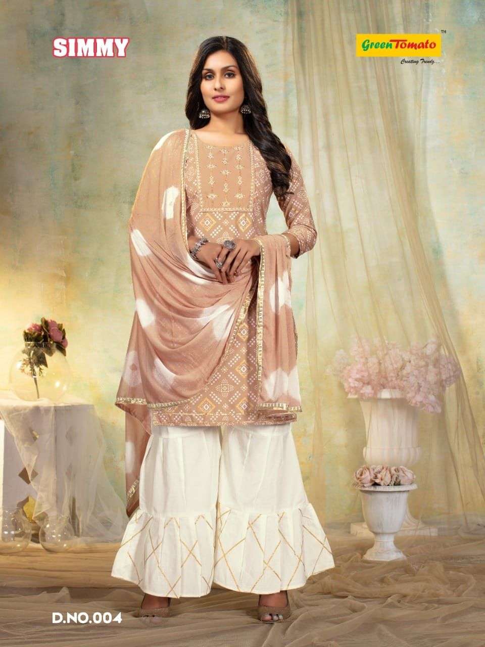 SIMMY BY GREEN TOMATO 001 TO 006 SERIES BEAUTIFUL SUITS COLORFUL STYLISH FANCY CASUAL WEAR & ETHNIC WEAR COTTON PRINT DRESSES AT WHOLESALE PRICE