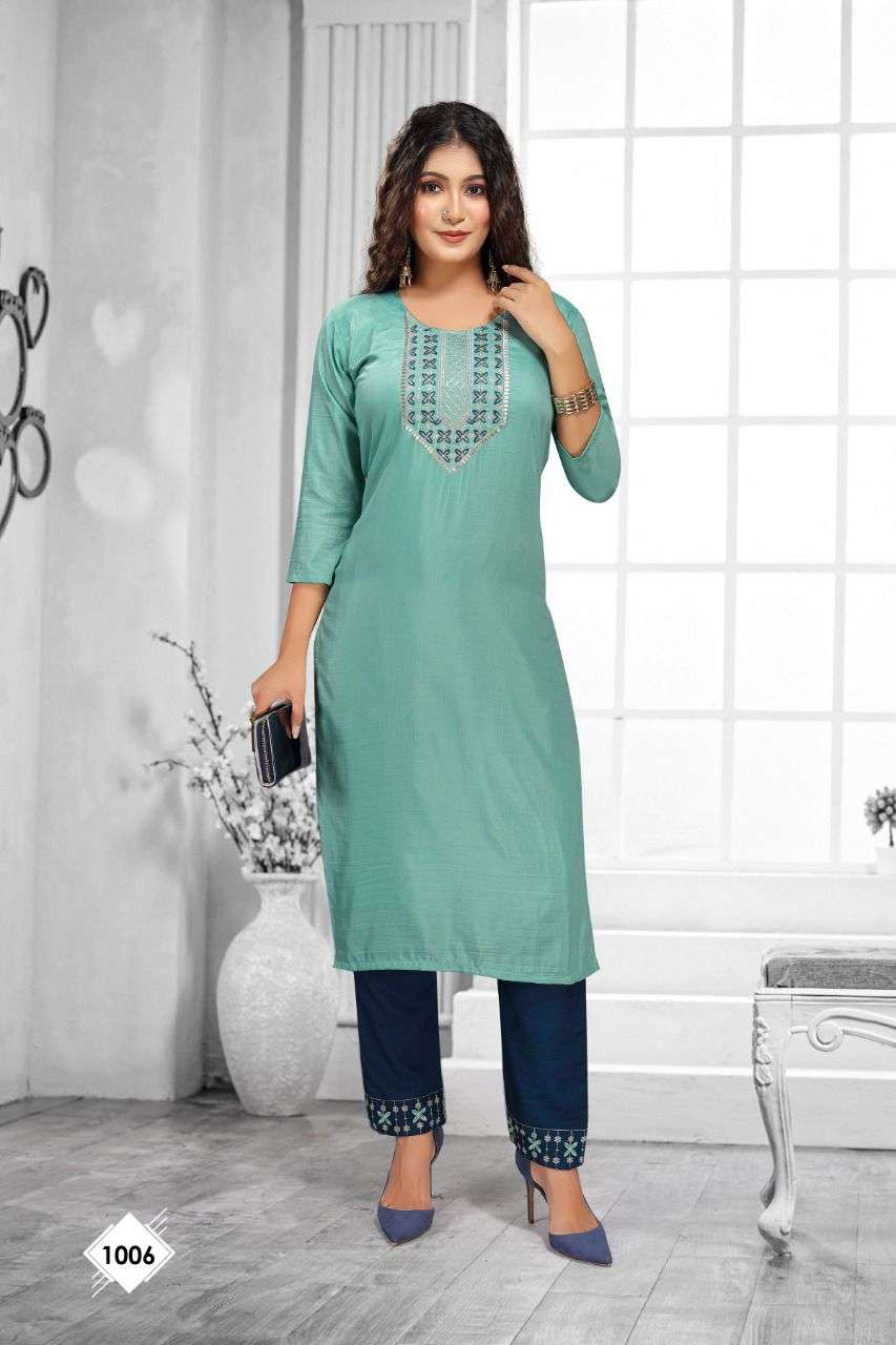 BLACK BERRY BY BEAUTY QUEEN 1001 TO 1008 SERIES DESIGNER STYLISH FANCY COLORFUL BEAUTIFUL PARTY WEAR & ETHNIC WEAR COLLECTION CHINNON SILK KURTIS WITH BOTTOM AT WHOLESALE PRICE