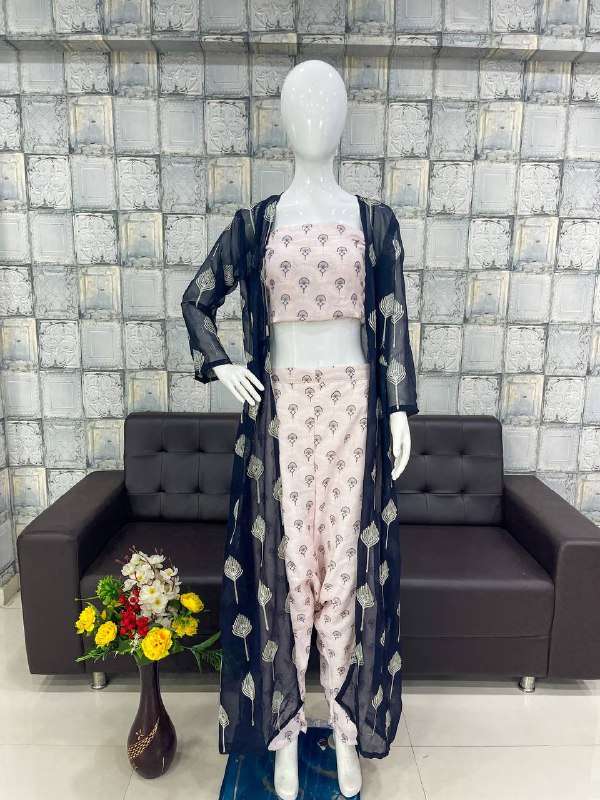 VD-055-5107 BY KAAMIRI BEAUTIFUL COLOURFUL STYLISH DESIGNER PRINTED CASUAL WEAR READY TO WEAR HEAVY GEORGETTE SILK TUNIC AT WHOLESALE PRICE