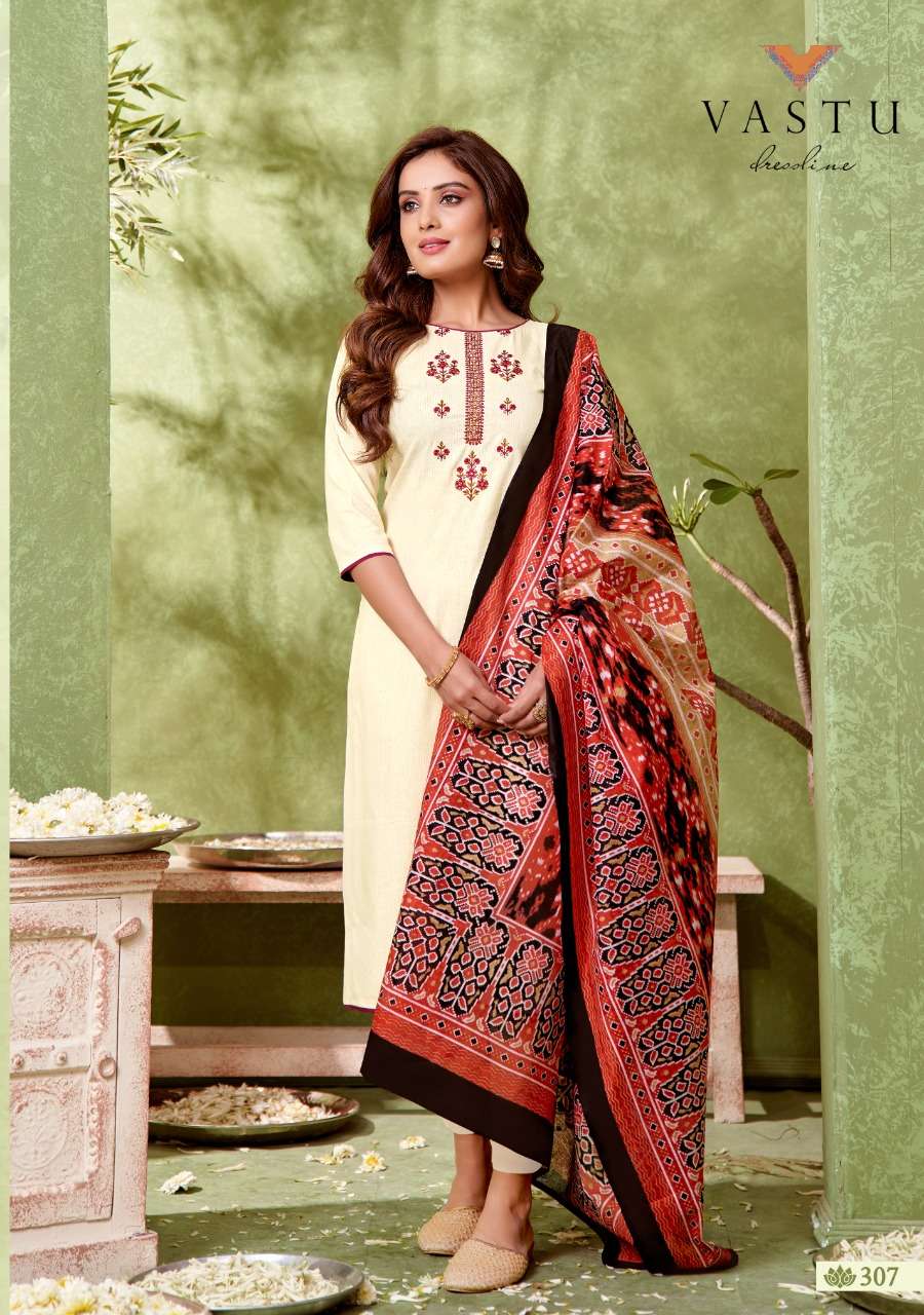 IKKAT PATOLA VOL-3 BY VASTU TEX 301 TO 310 SERIES BEAUTIFUL SUITS COLORFUL STYLISH FANCY CASUAL WEAR & ETHNIC WEAR PURE LAWN PRINT WITH WORK DRESSES AT WHOLESALE PRICE